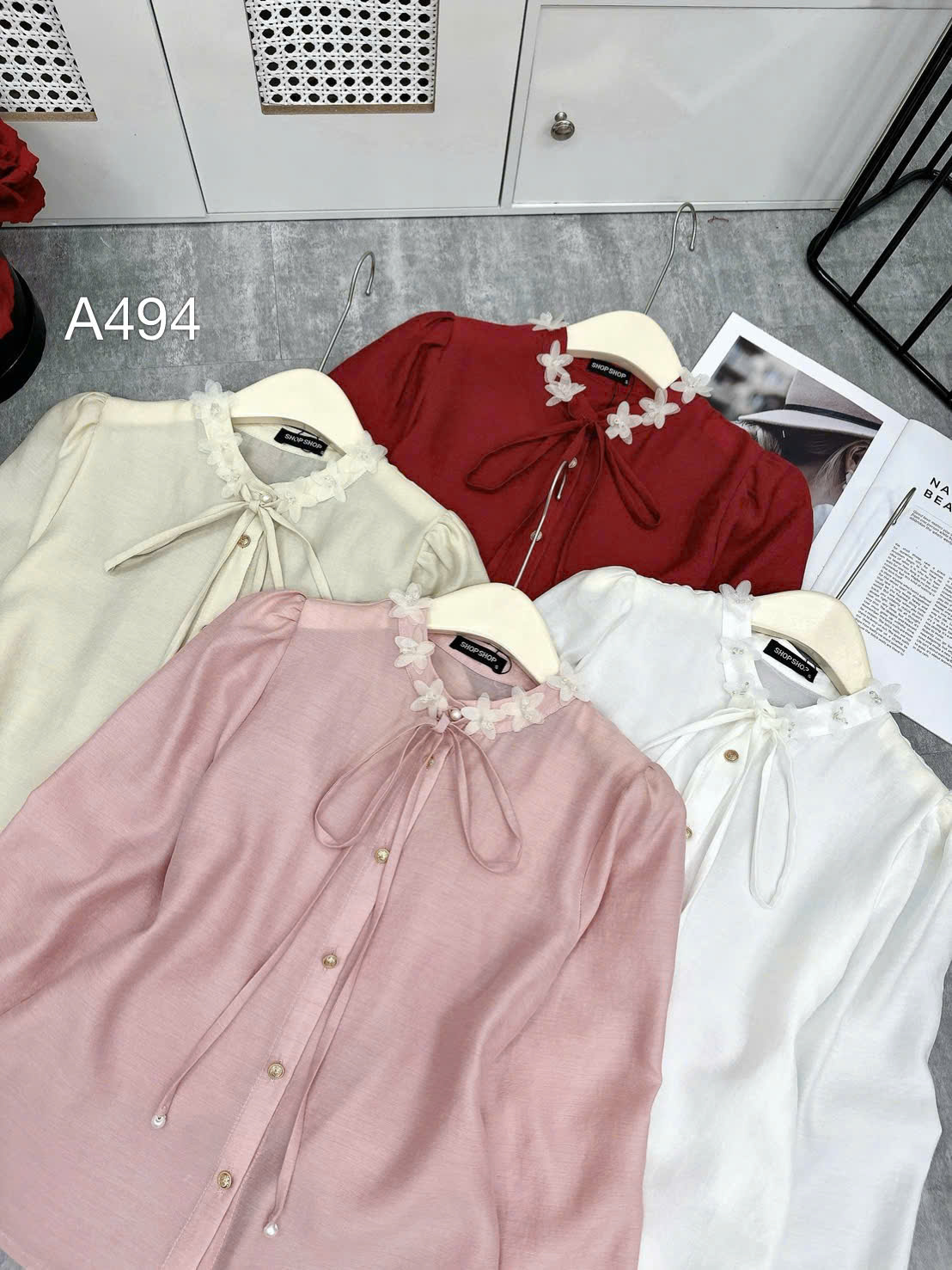 A494 áo lụa tơ hàn châu