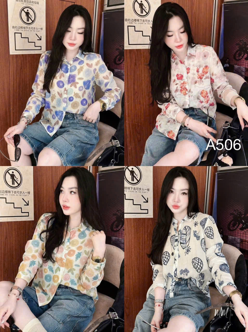 A506 áo họa tiết cổ đức