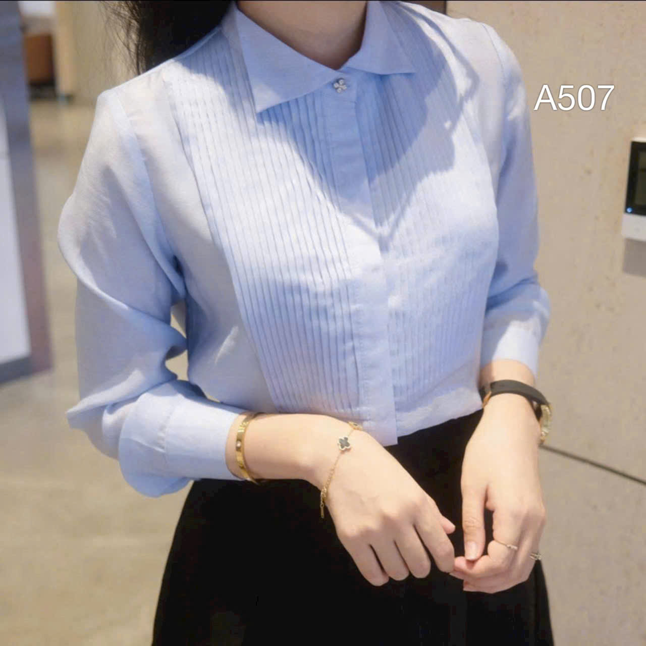 A507 áo xếp ly ngực