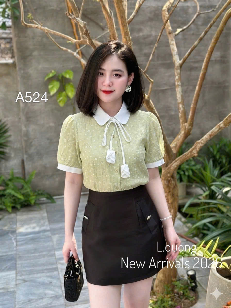 A524 áo dây hoa tuylip