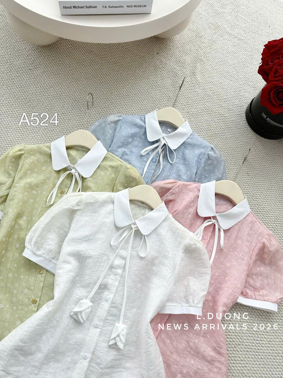 A524 áo dây hoa tuylip
