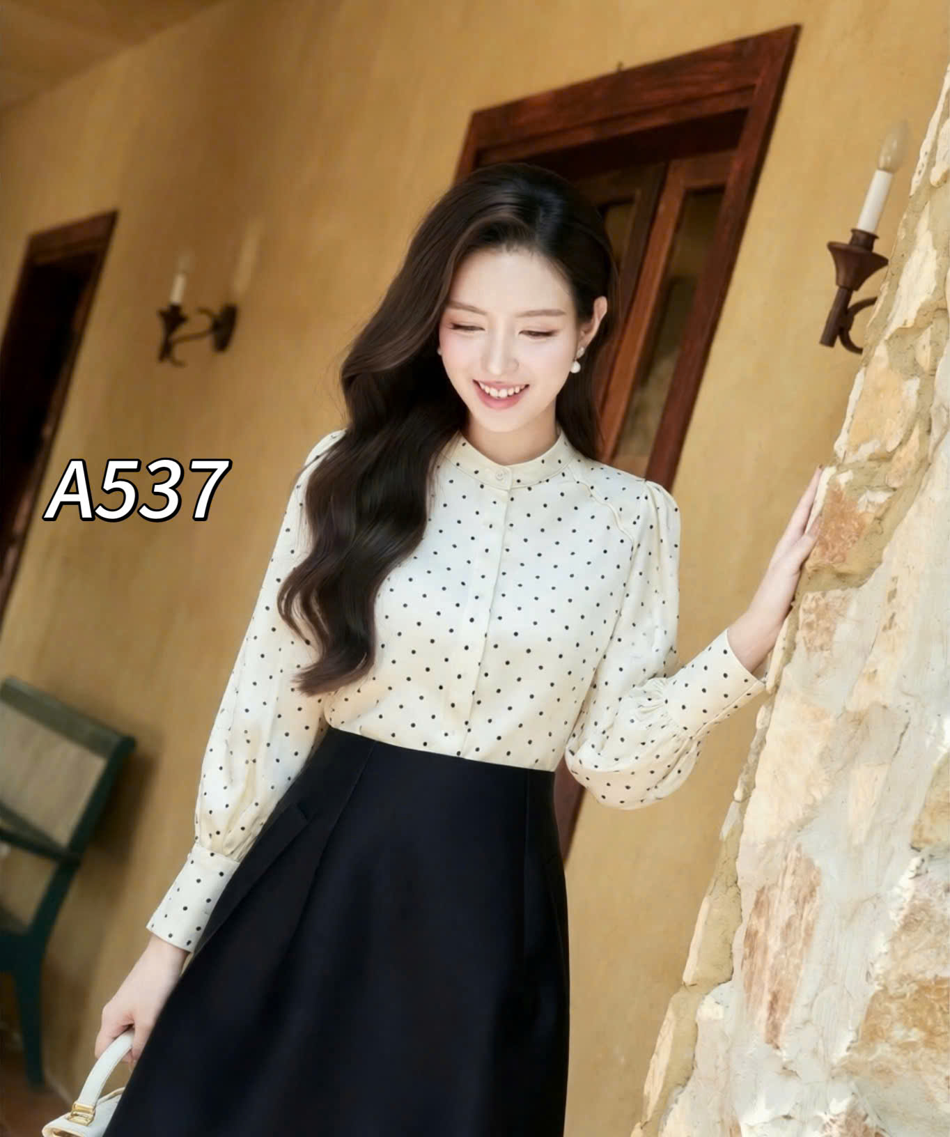 A537 áo bi nhí cổ tròn