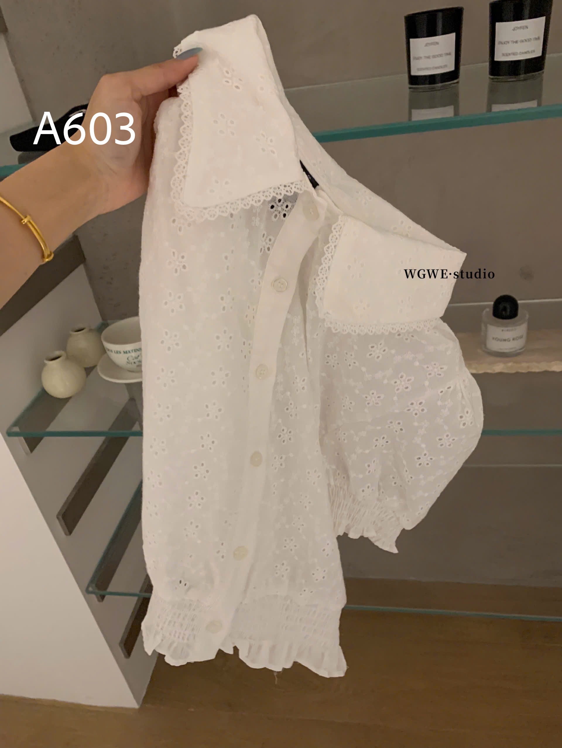 A603 Áo sơ mi bèo tay rúm