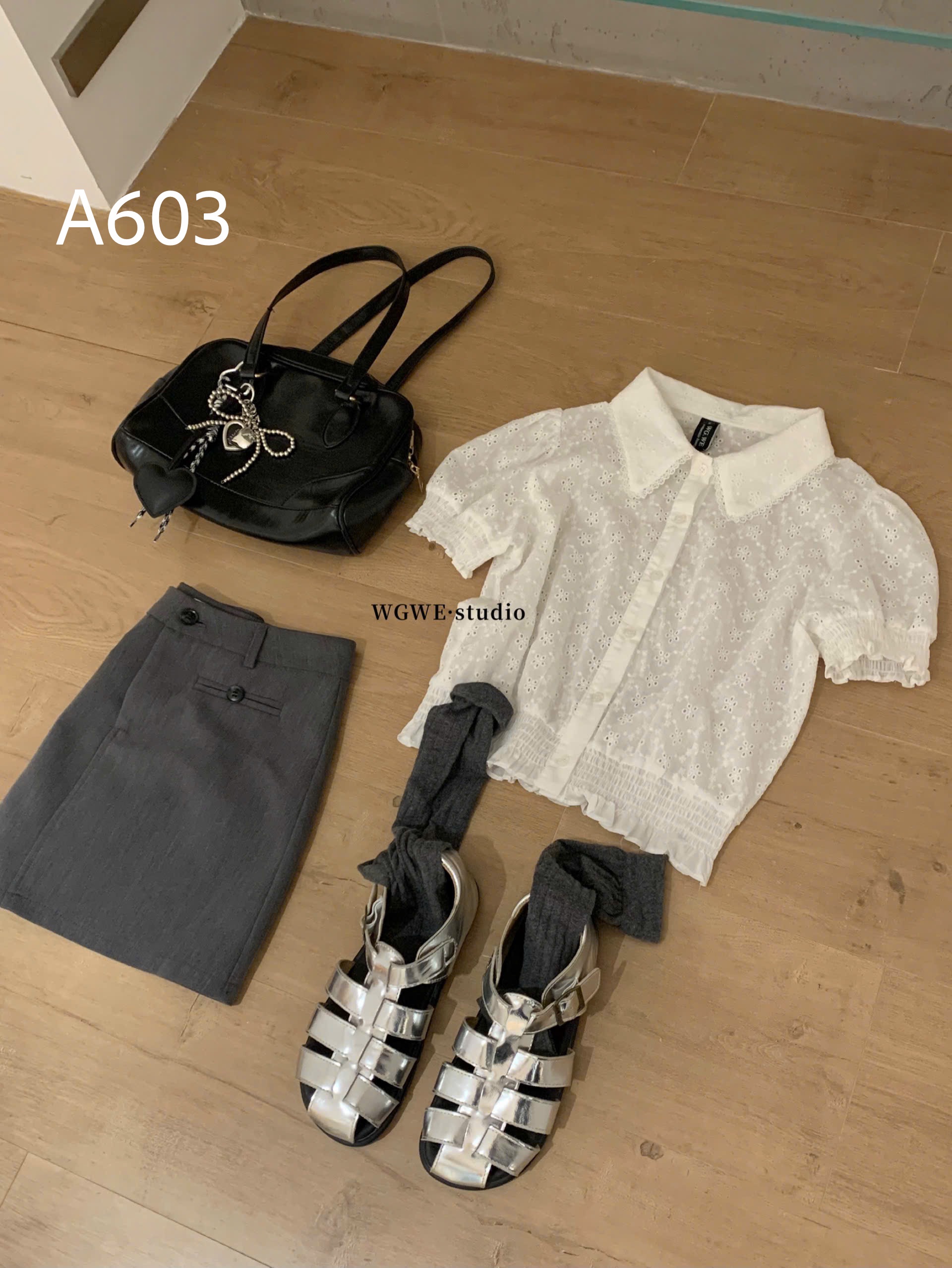 A603 Áo sơ mi bèo tay rúm