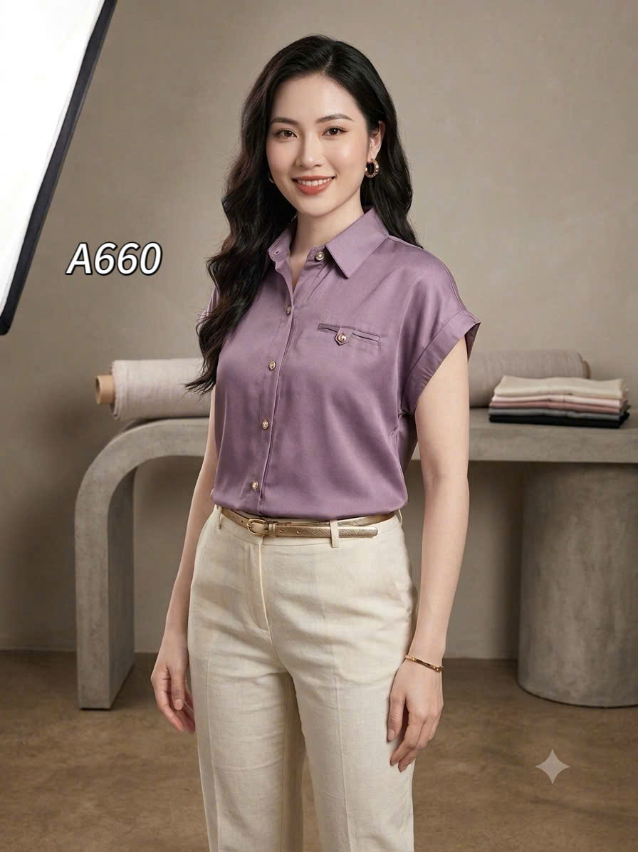 A660 Áo sơ mi túi cơi