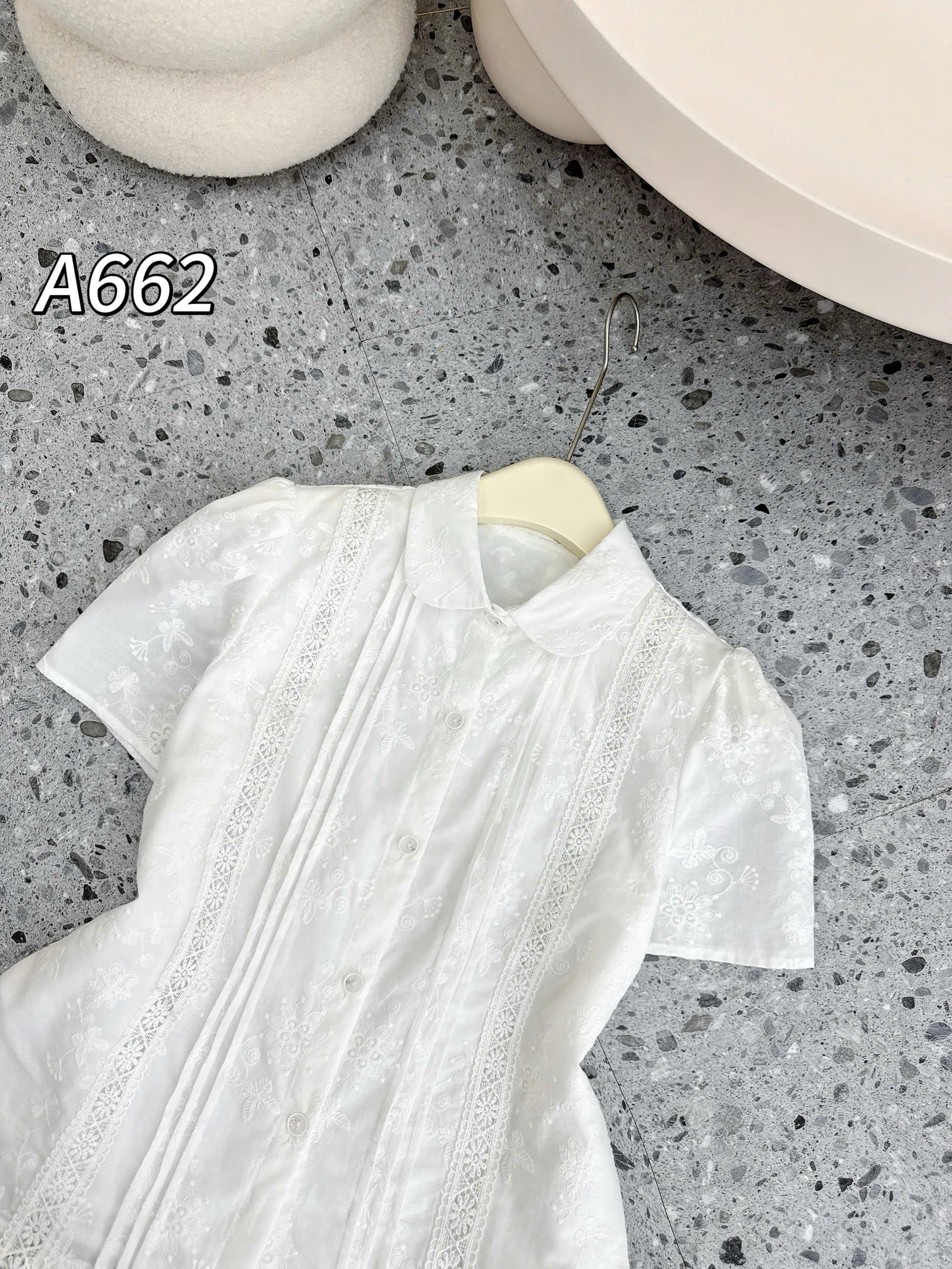 A662 Áo sơ mi ren phối li