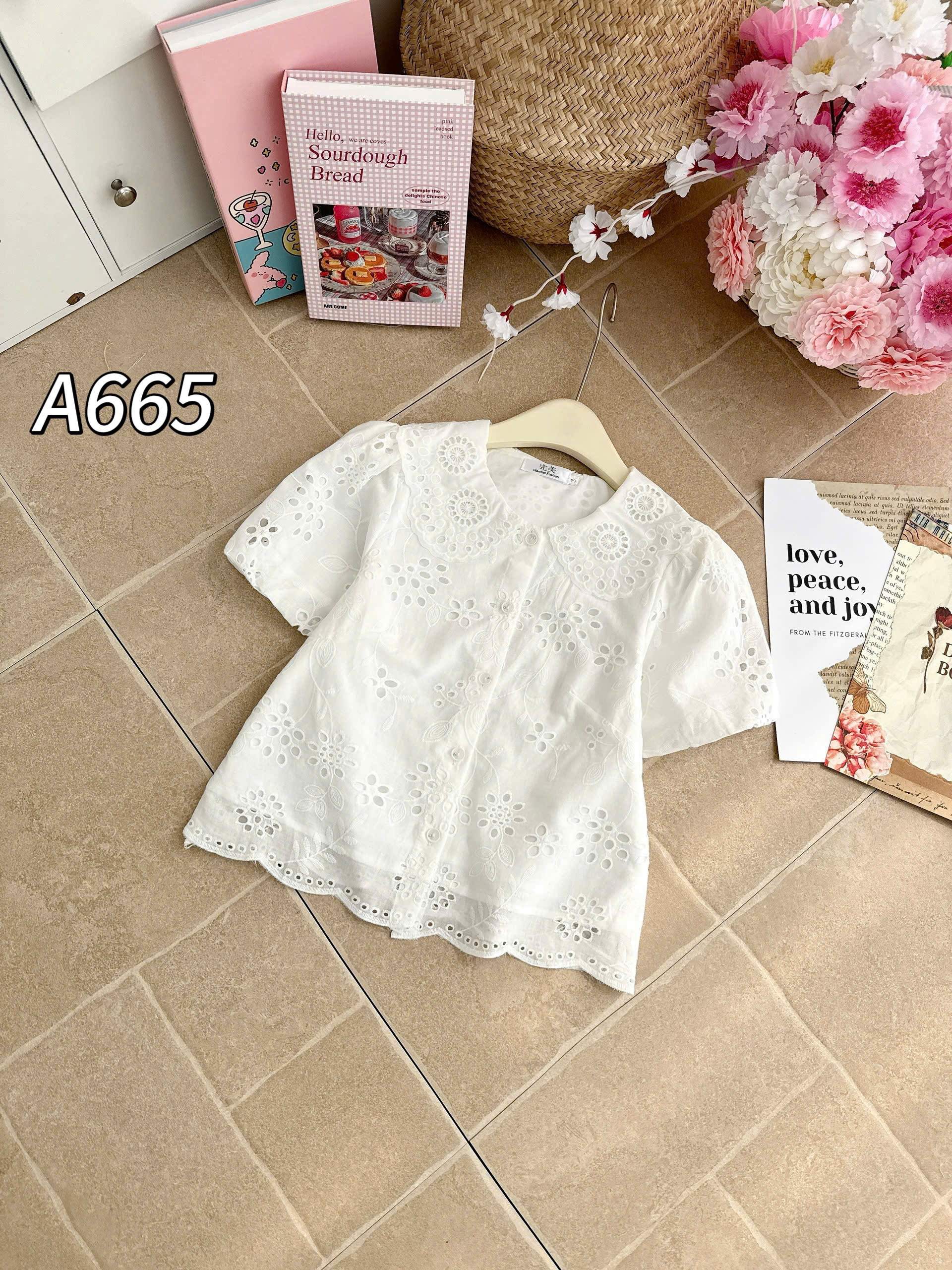A665 Áo sơ mi cổ bướm