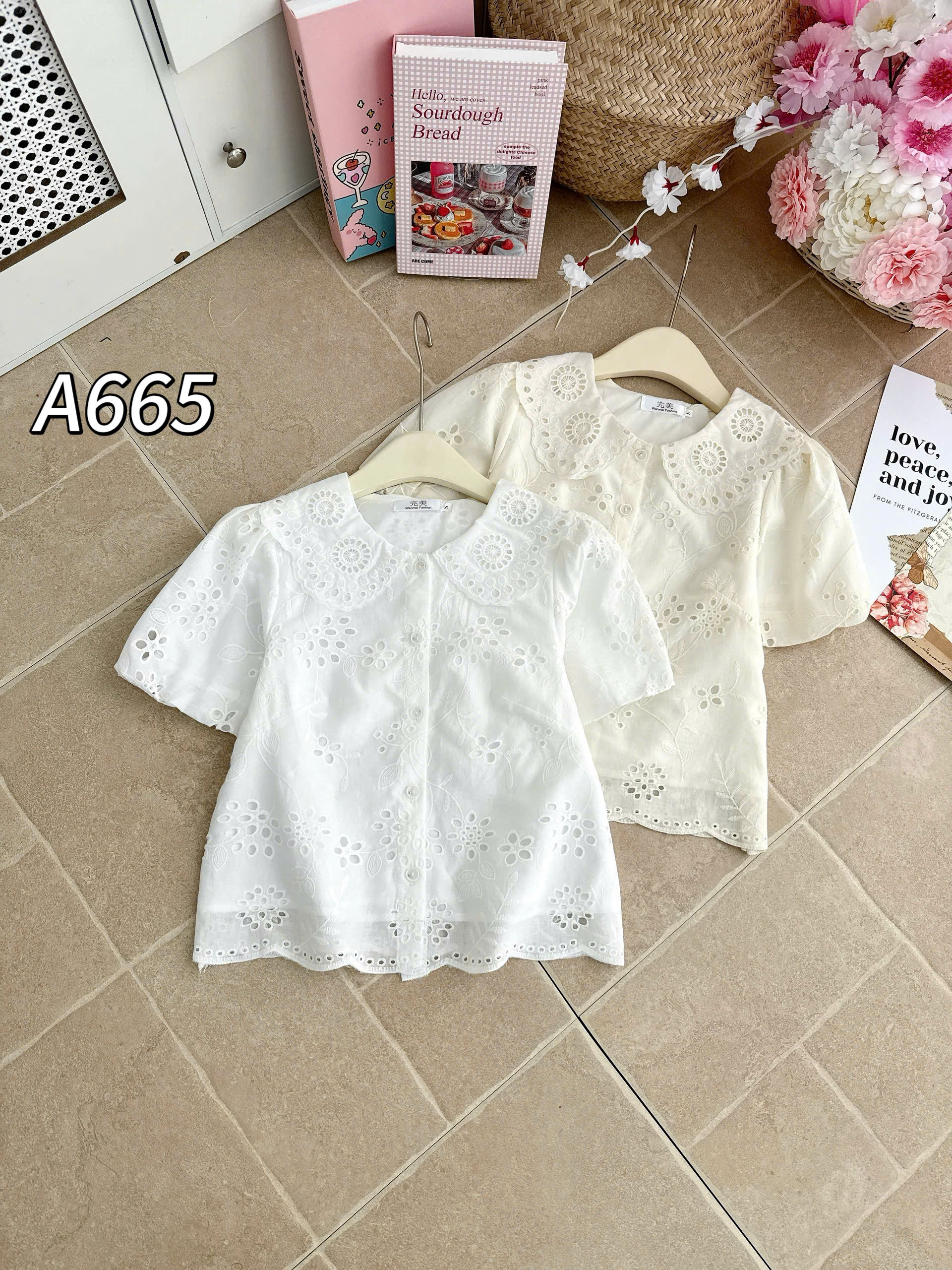 A665 Áo sơ mi cổ bướm