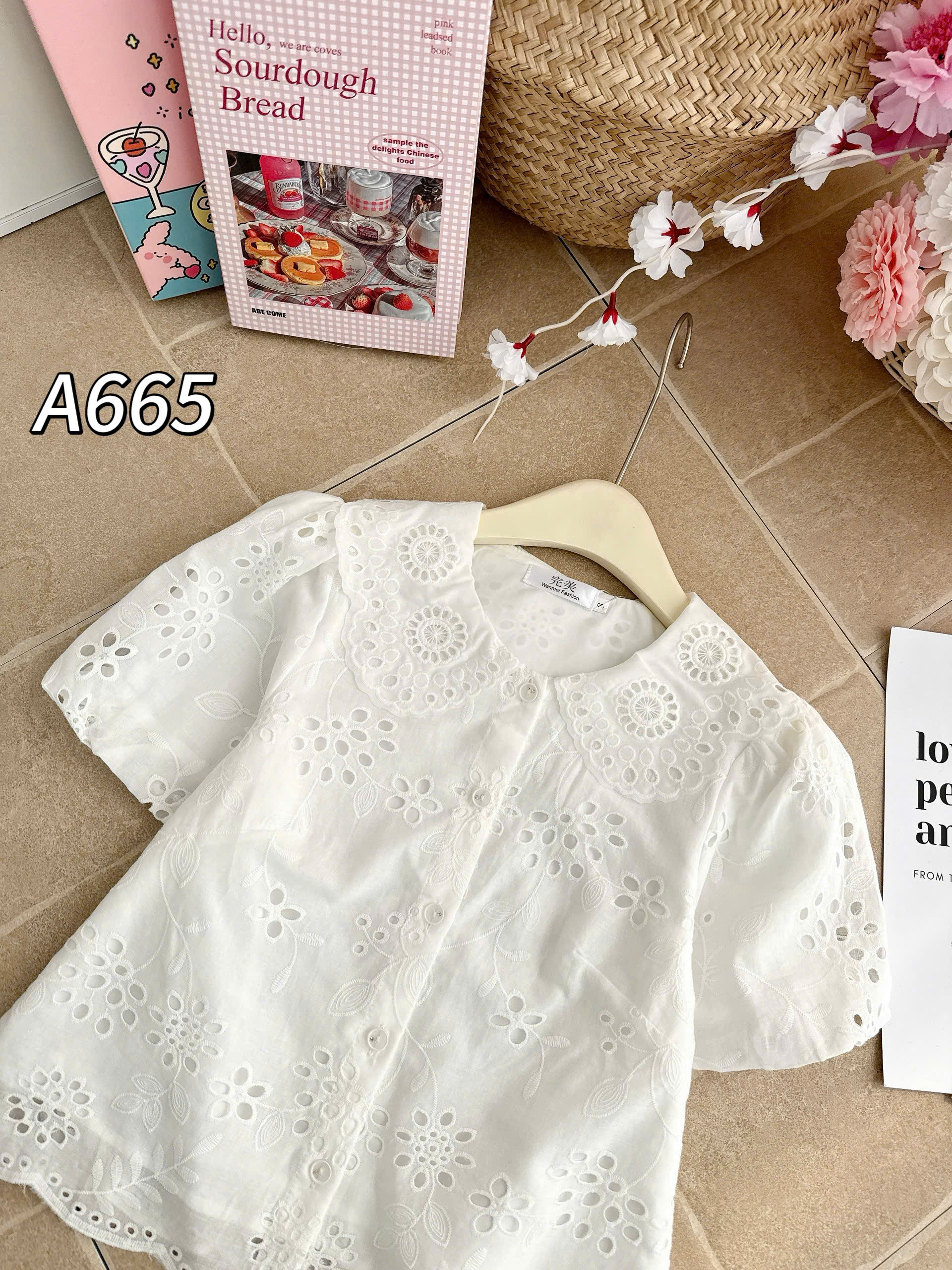 A665 Áo sơ mi cổ bướm