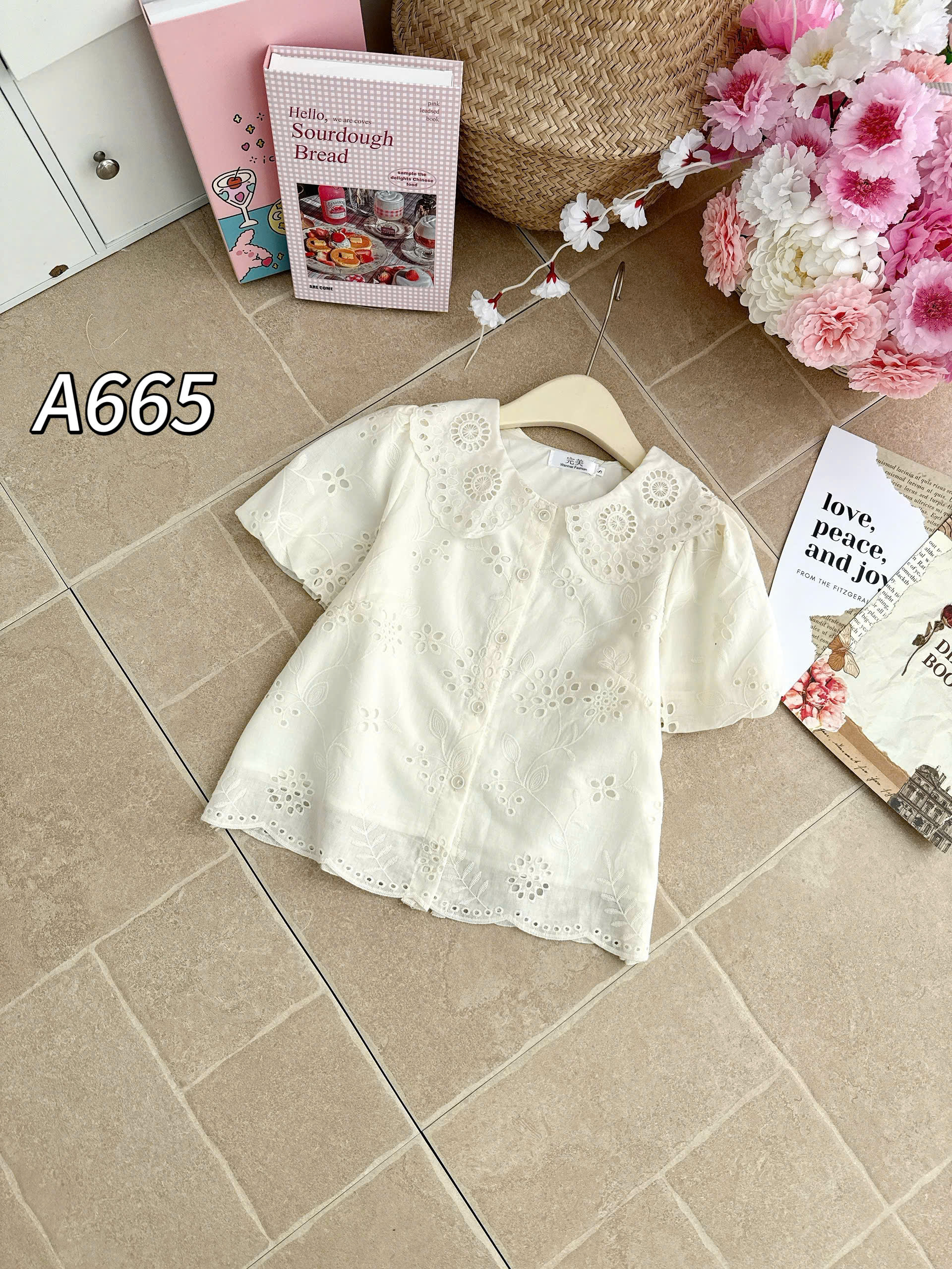 A665 Áo sơ mi cổ bướm