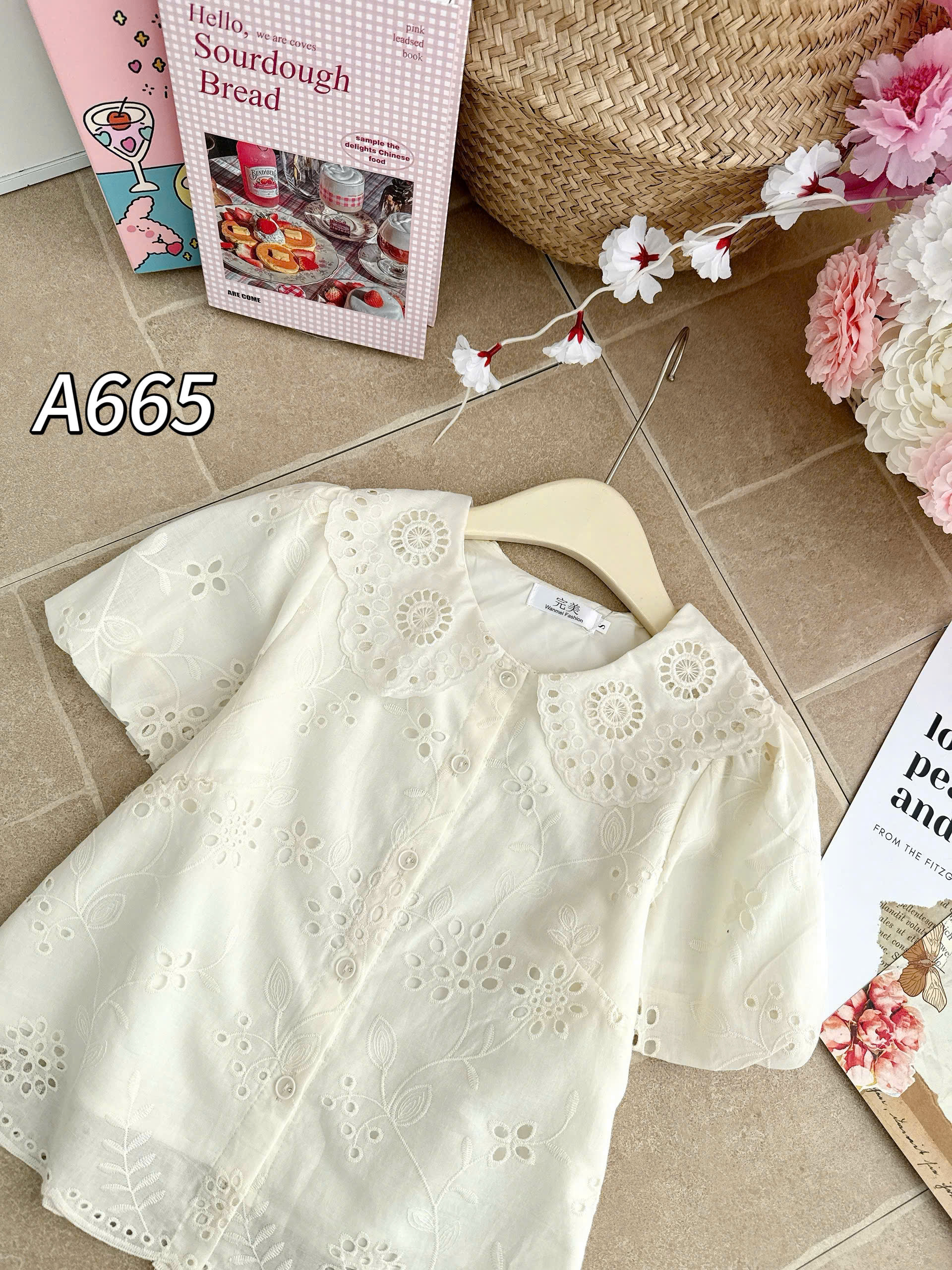 A665 Áo sơ mi cổ bướm
