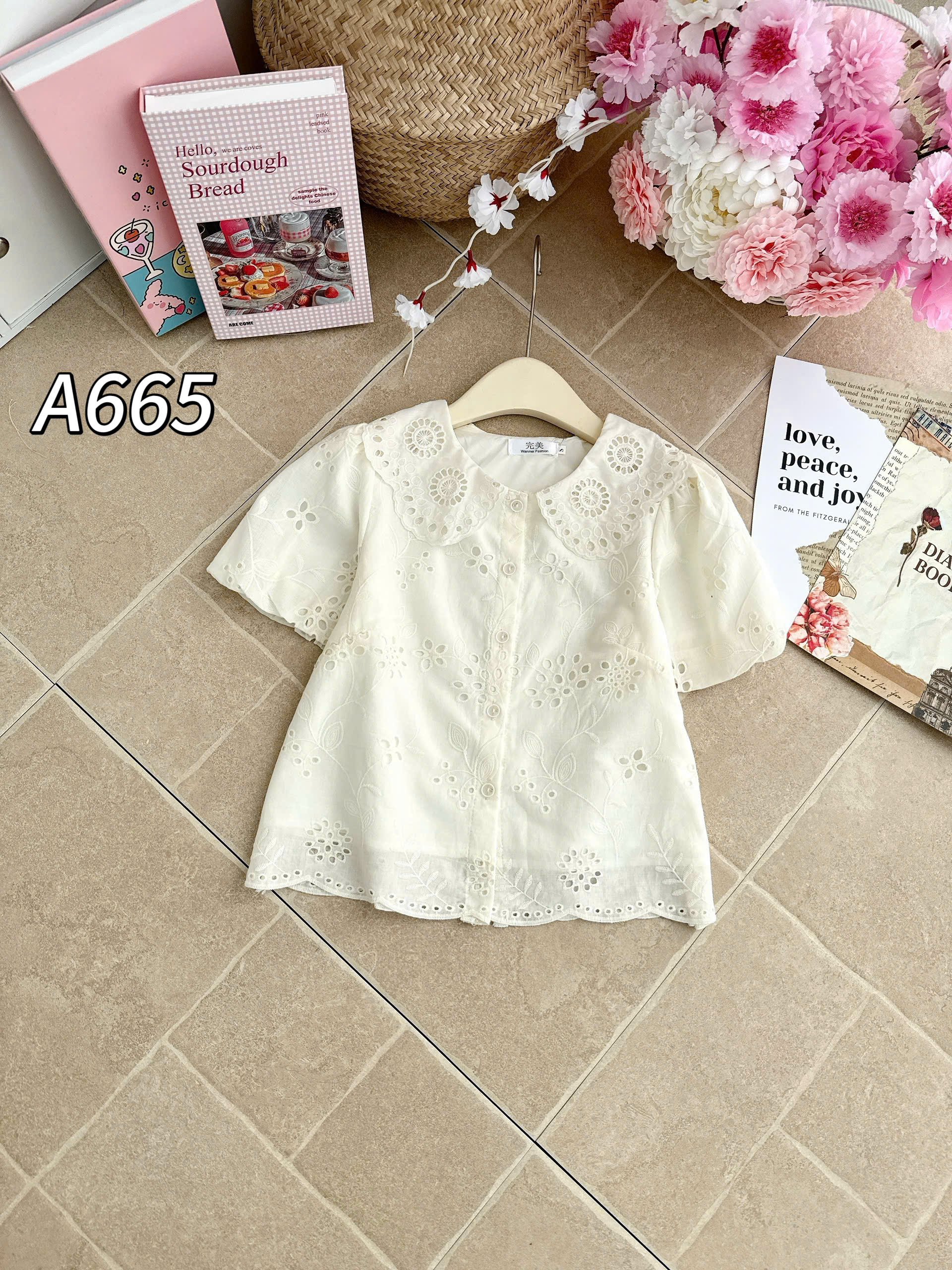 A665 Áo sơ mi cổ bướm