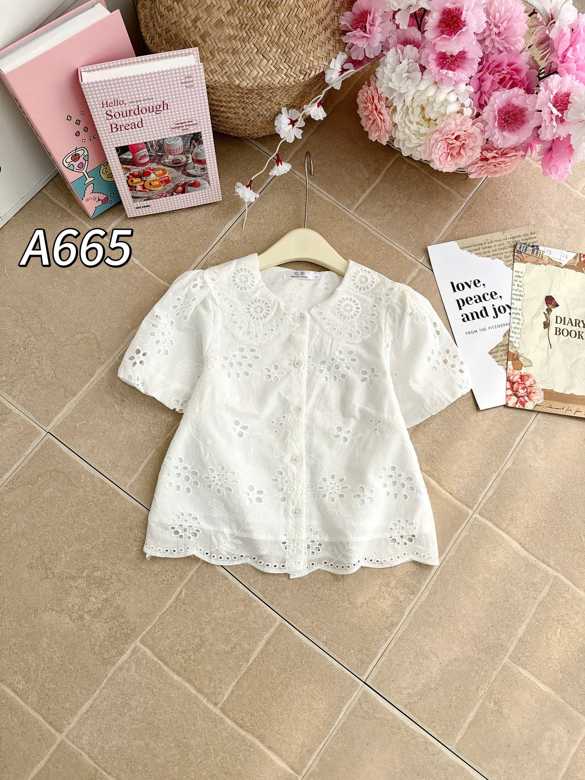 A665 Áo sơ mi cổ bướm