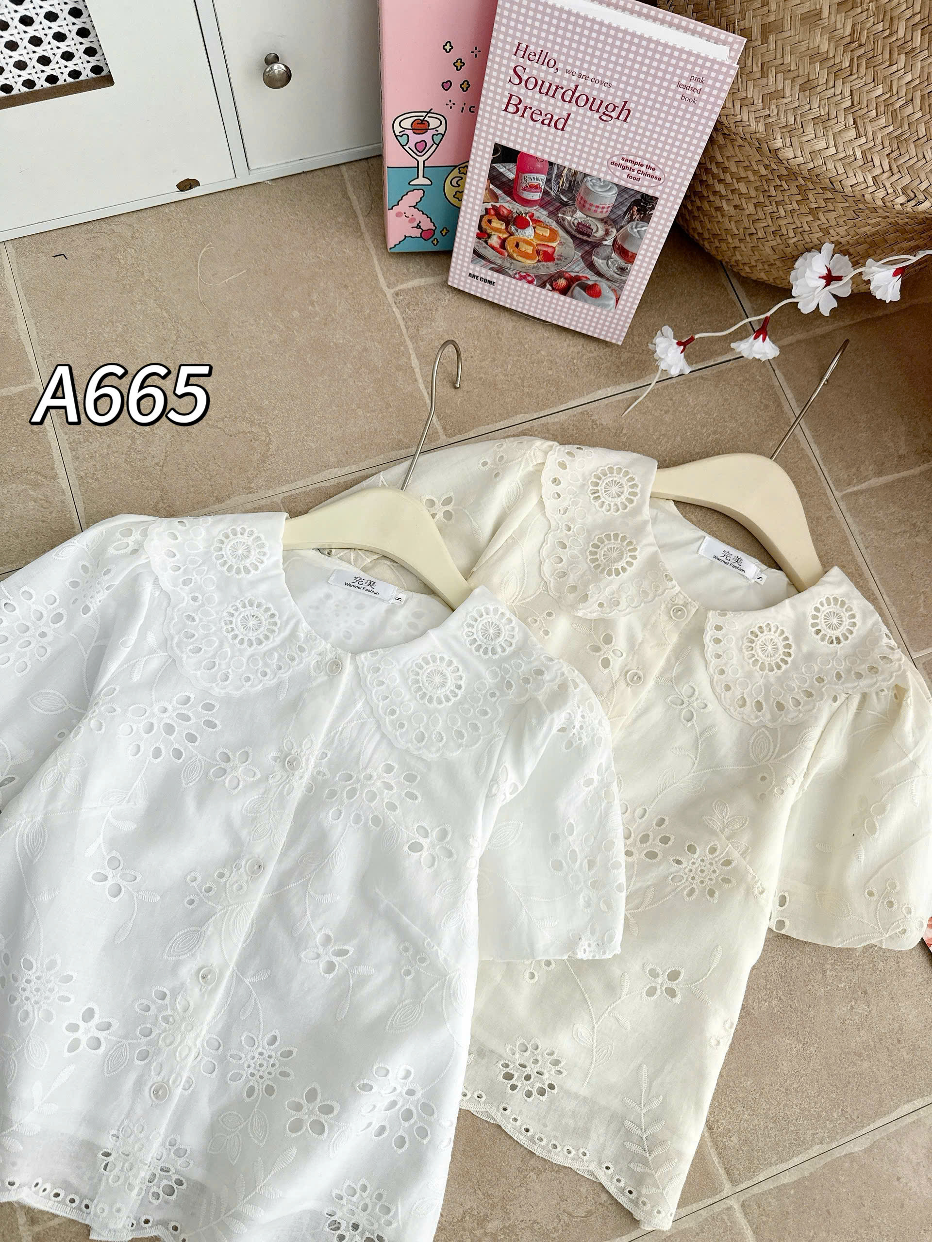 A665 Áo sơ mi cổ bướm