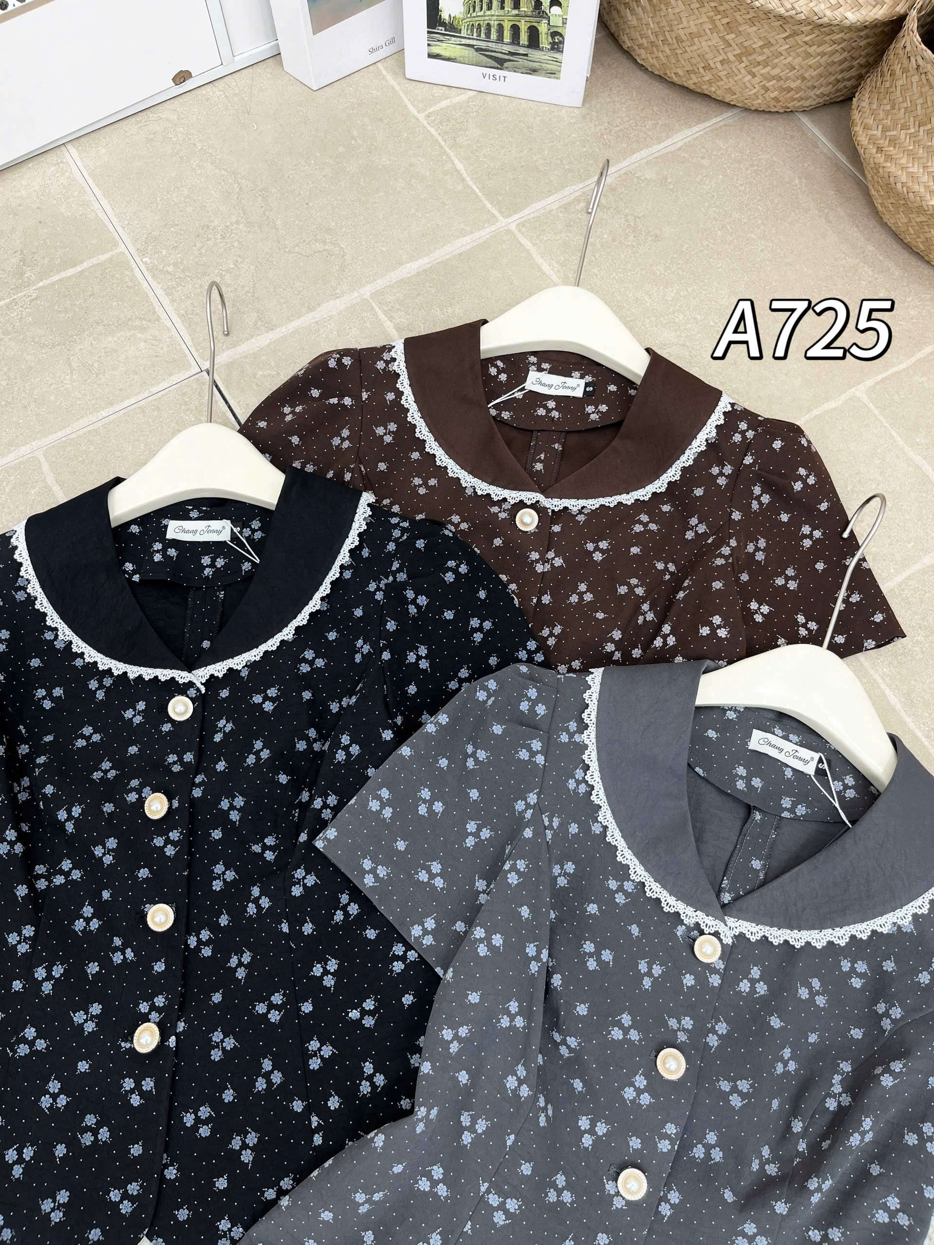 A725 áo kí giả hoa nhí