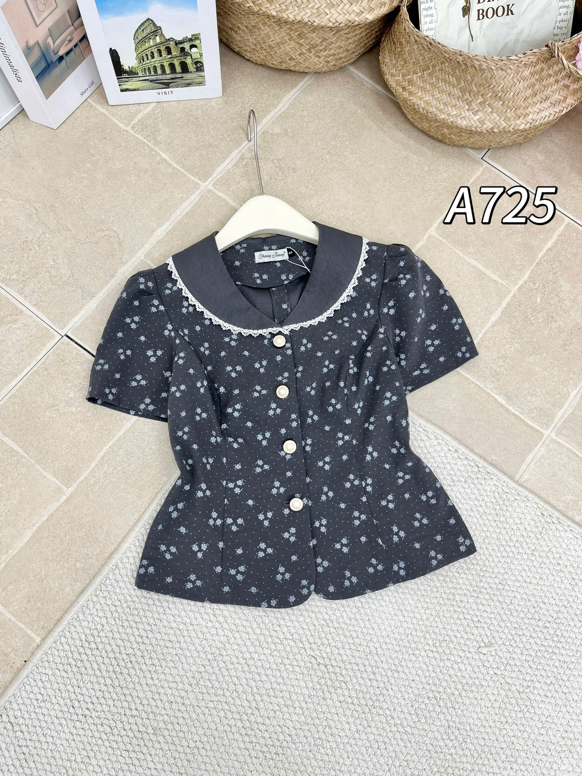 A725 áo kí giả hoa nhí