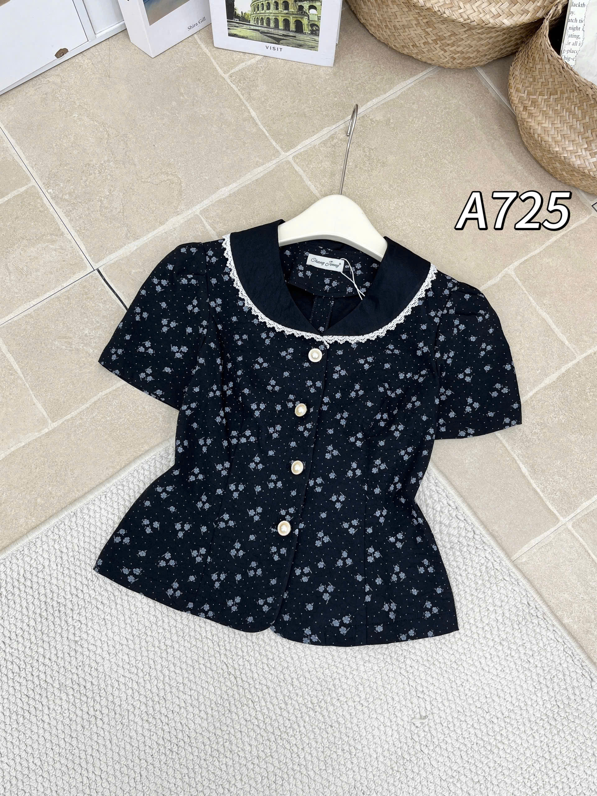 A725 áo kí giả hoa nhí