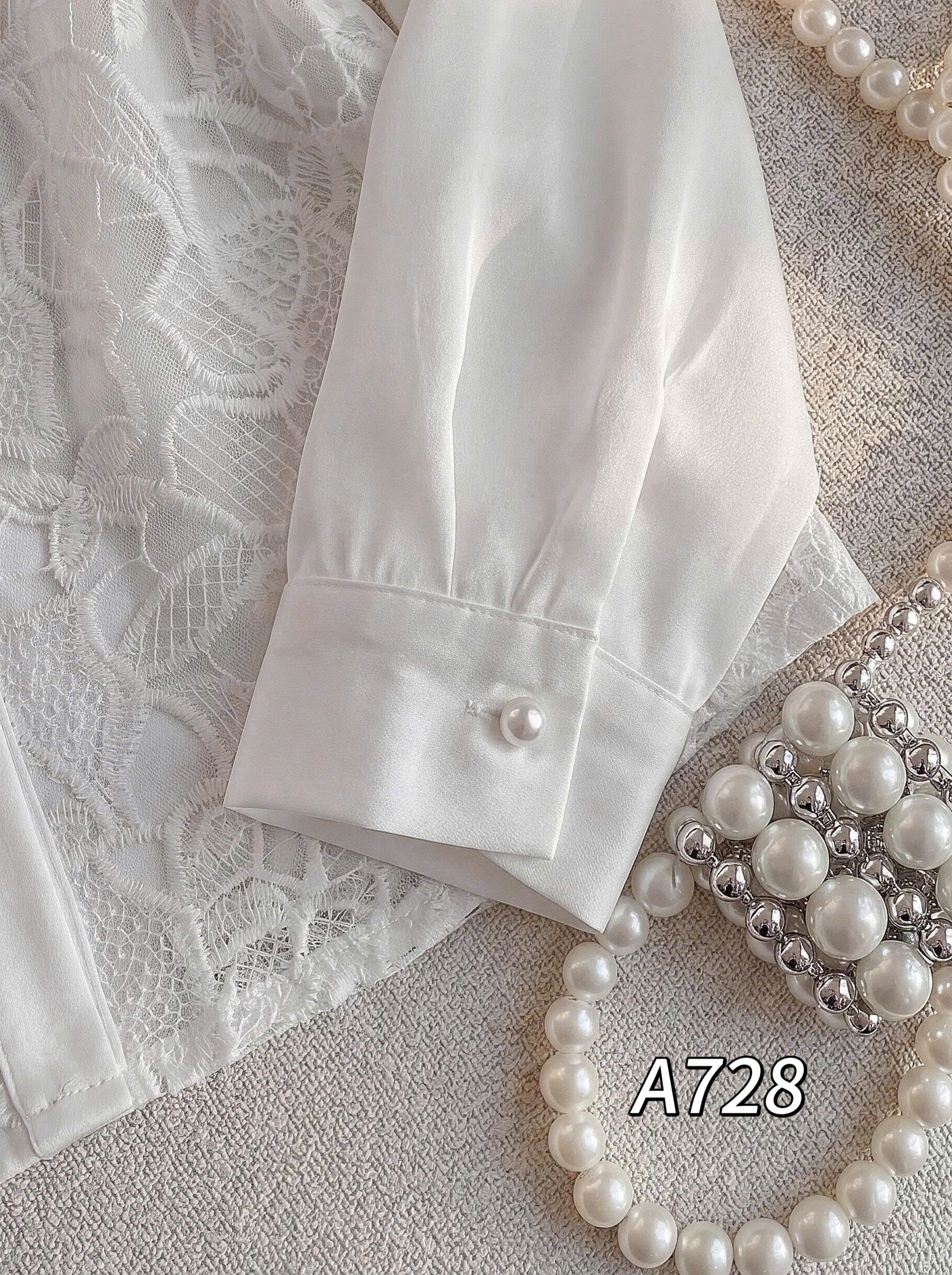 A728 Áo sơ ren hoa cúc ngọc