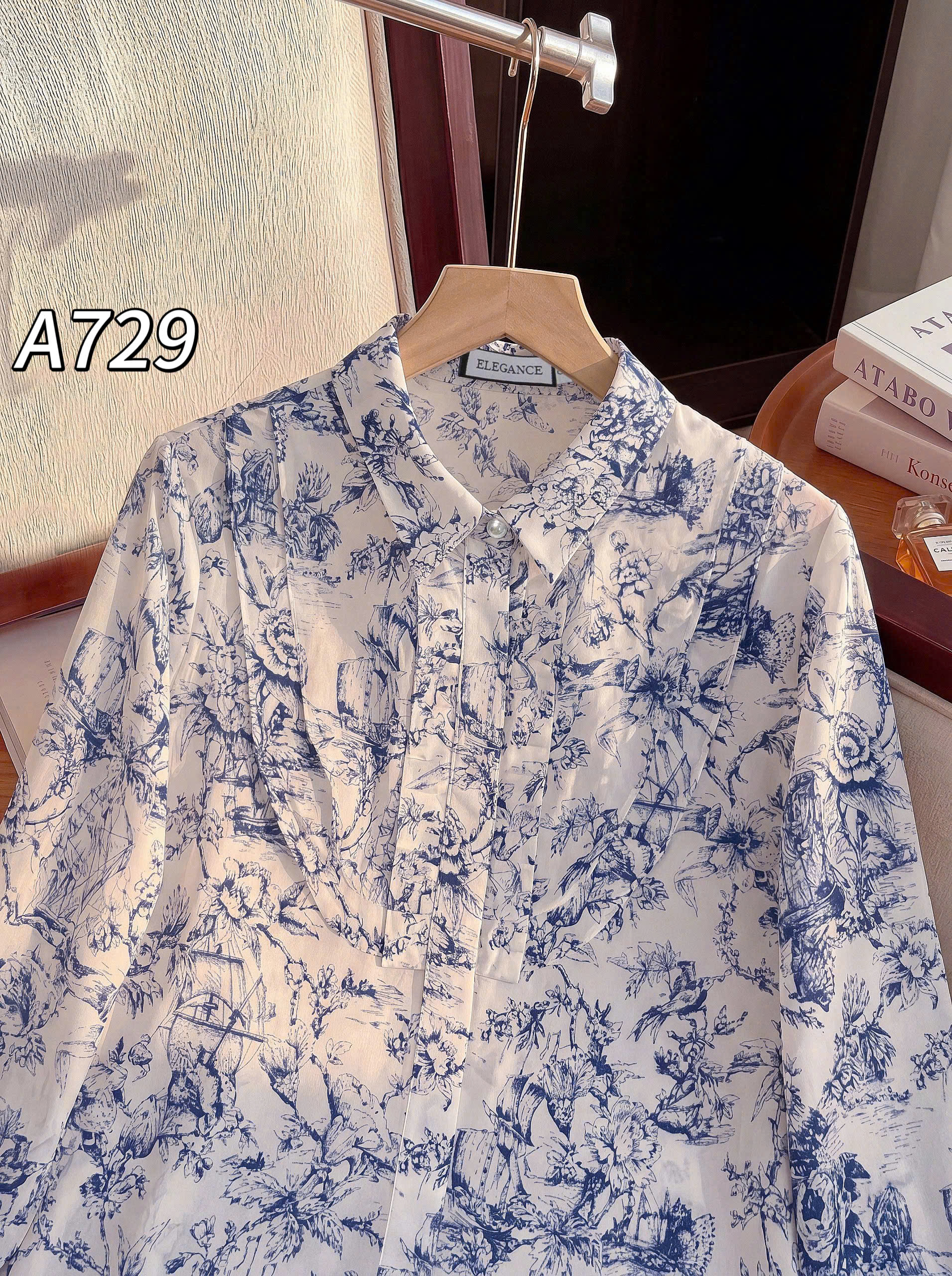 A729 Áo sơ mi loang dài tay
