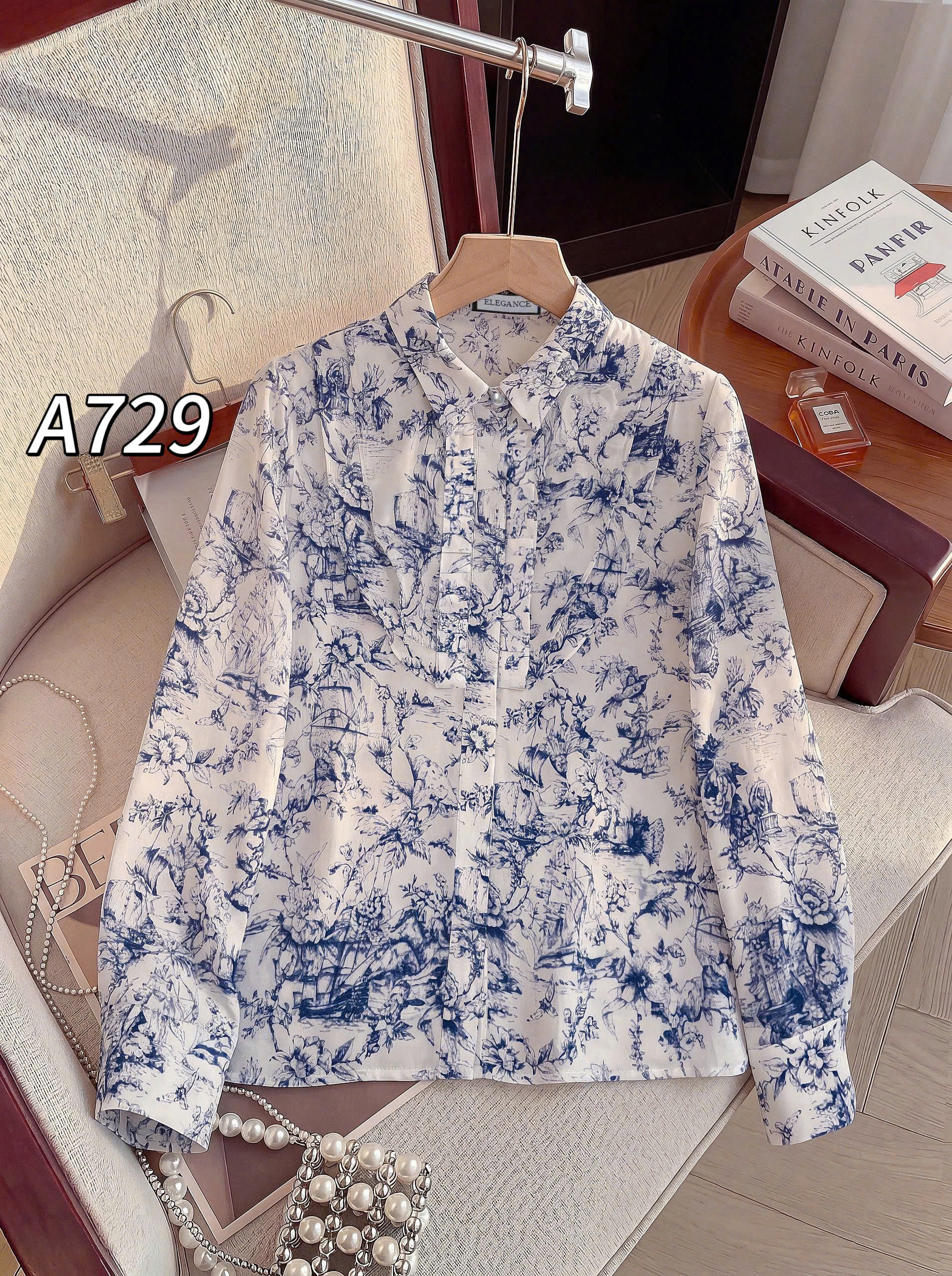 A729 Áo sơ mi loang dài tay