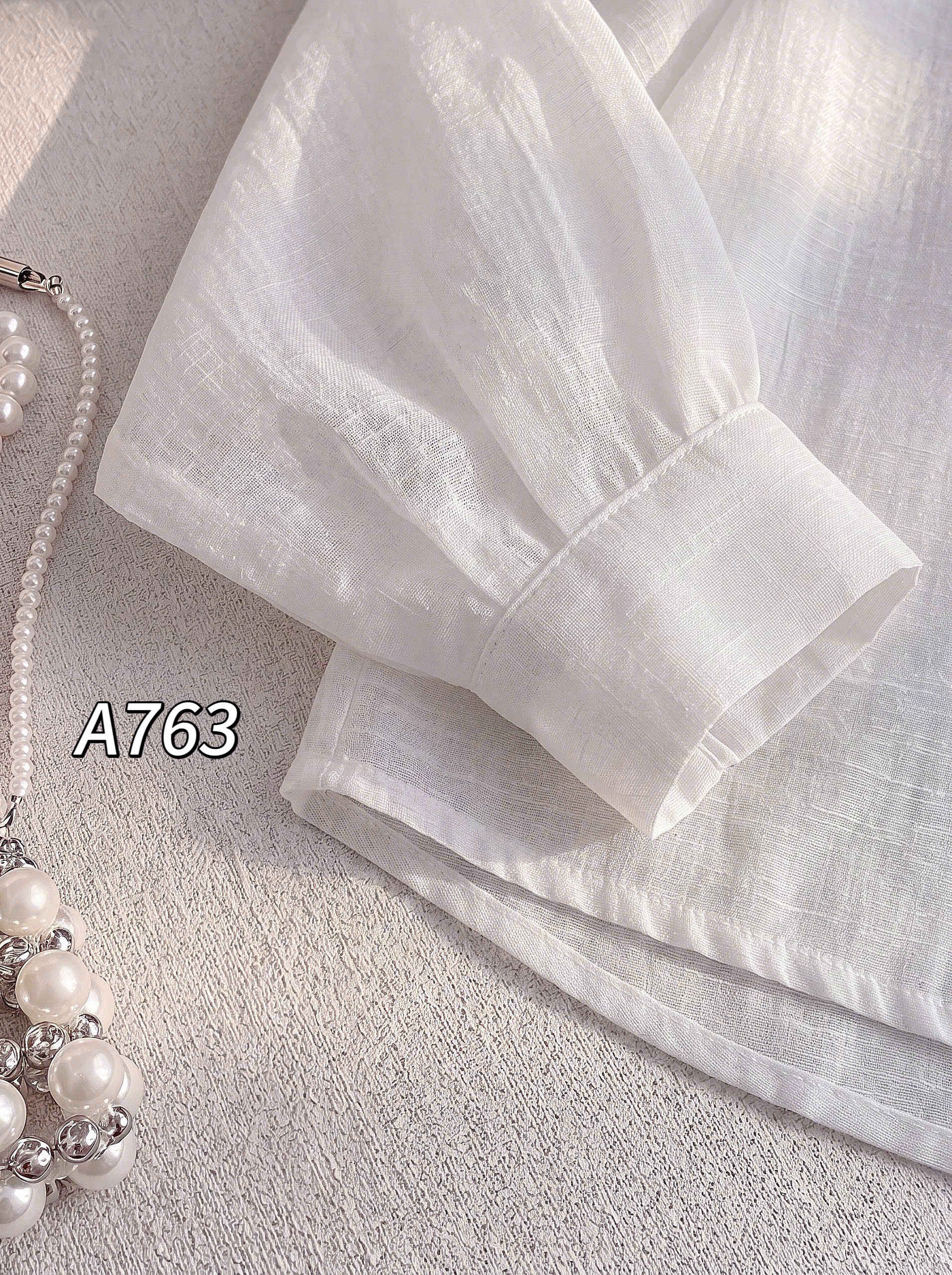 A763 áo tơ cổ bèo