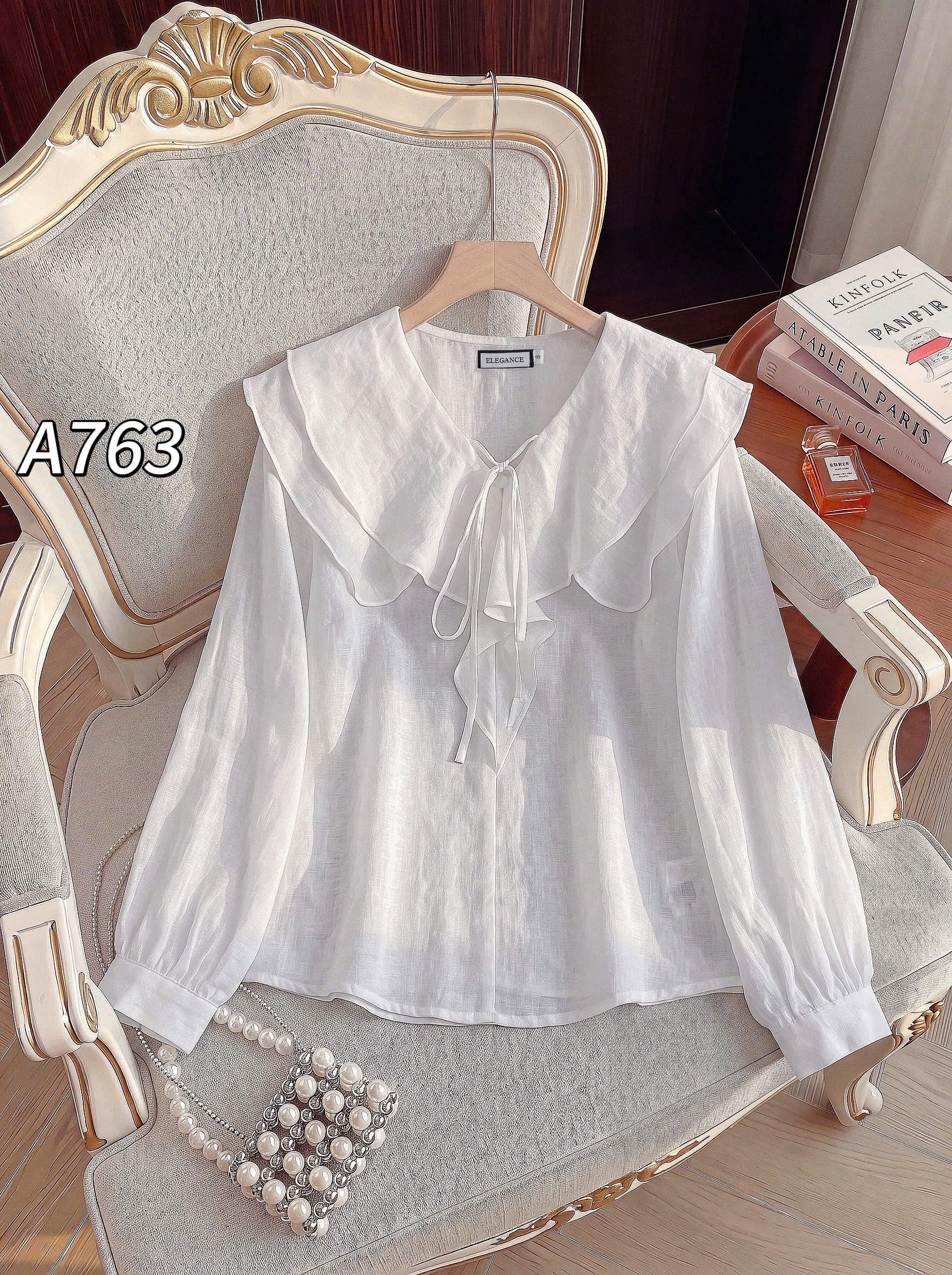 A763 áo tơ cổ bèo