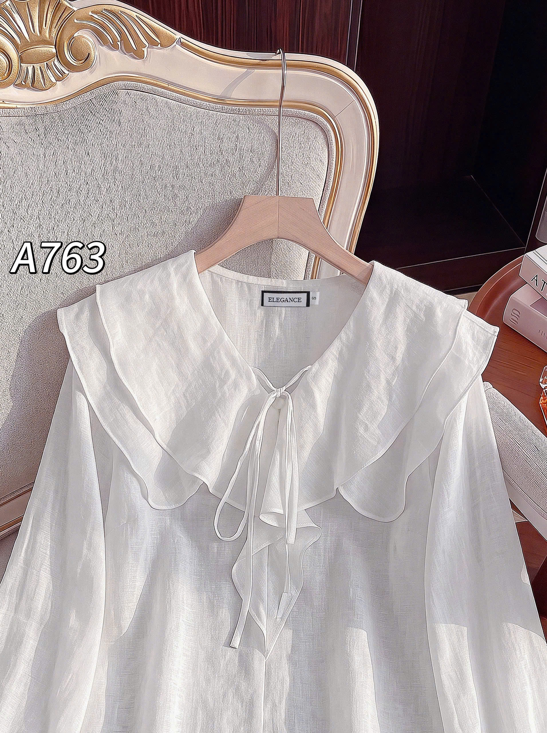 A763 áo tơ cổ bèo