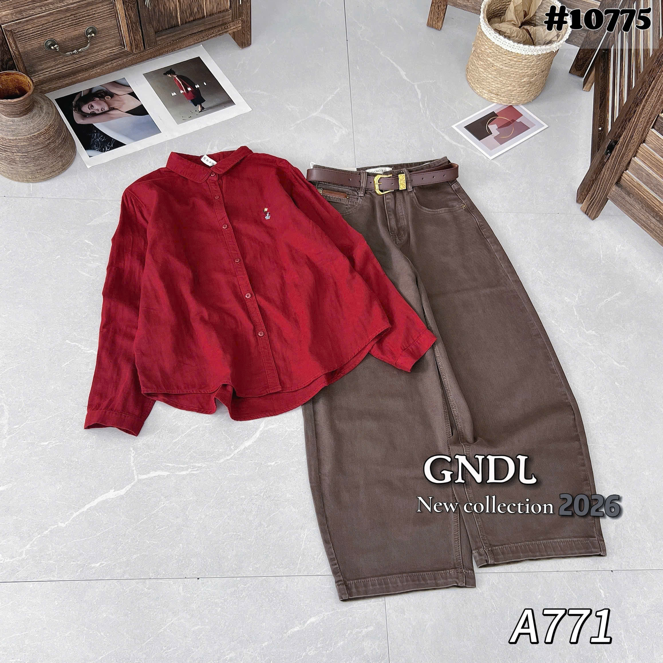 A771 Áo sơ mi hình thêu ngực