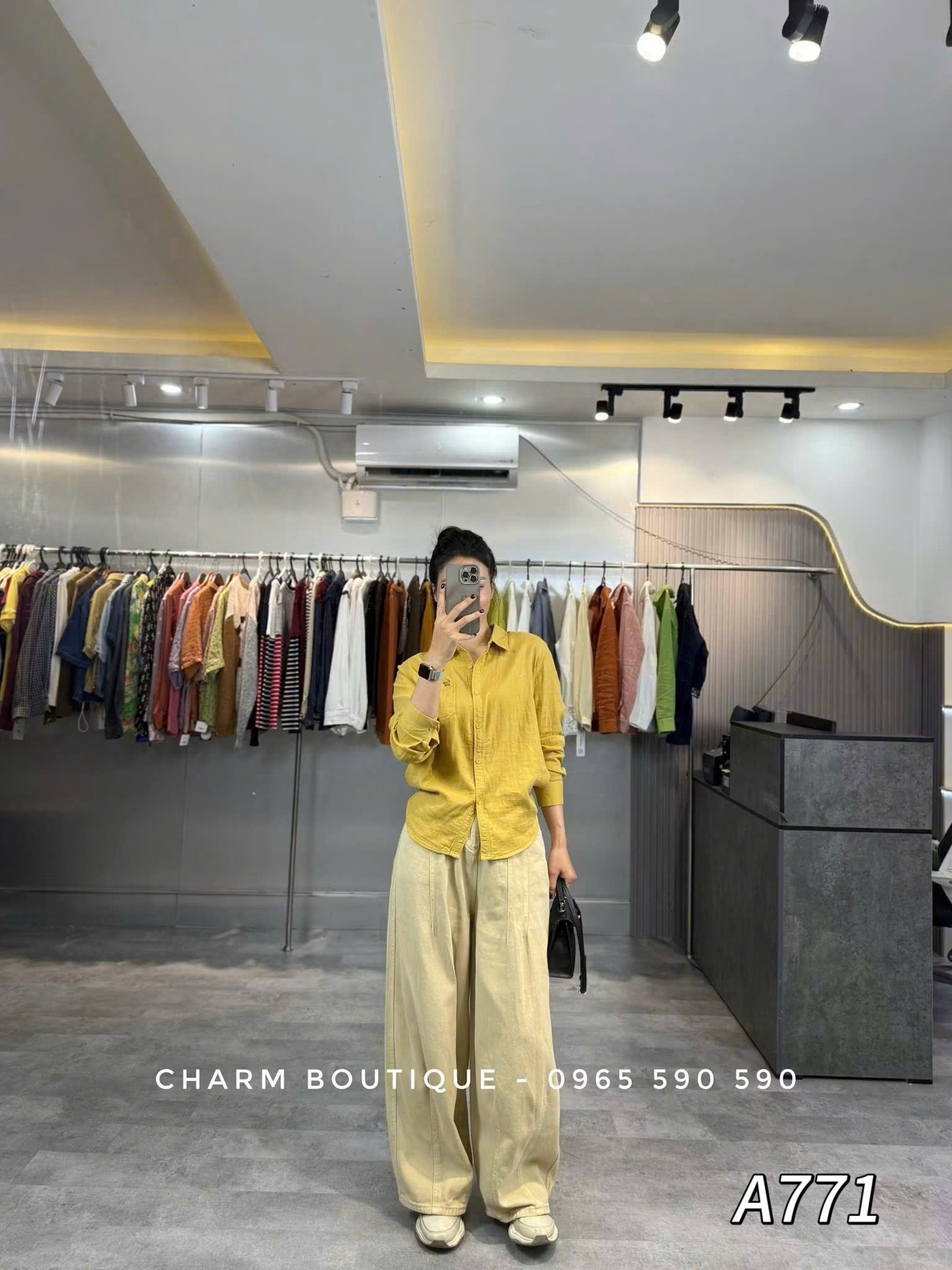 A771 Áo sơ mi hình thêu ngực
