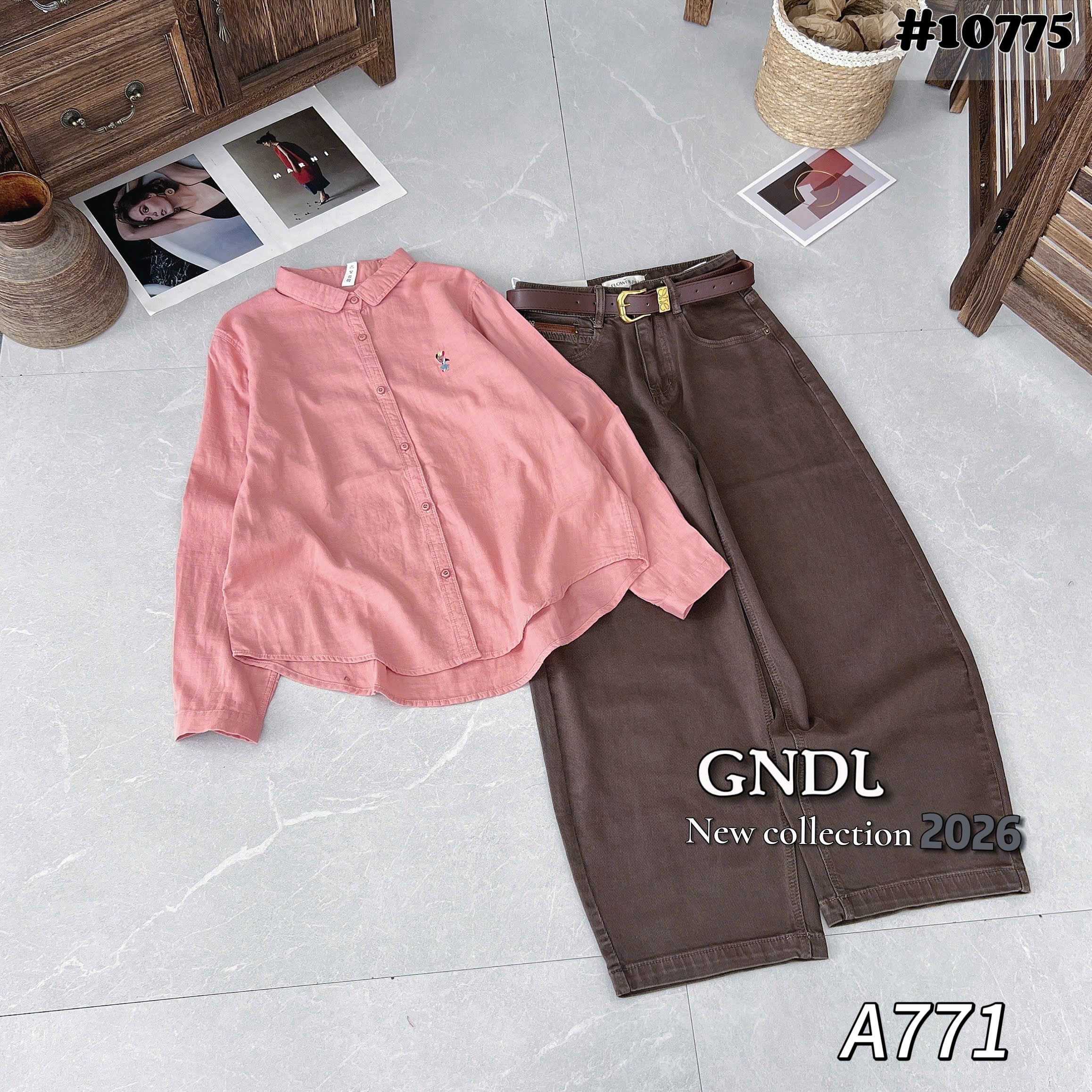 A771 Áo sơ mi hình thêu ngực