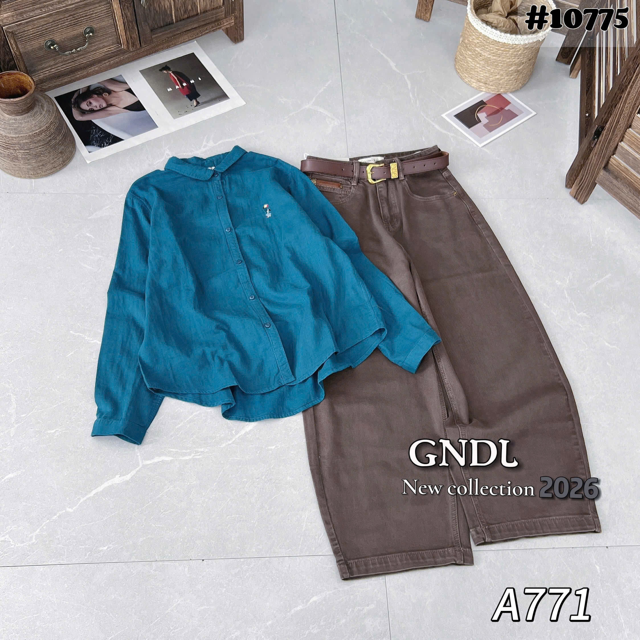 A771 Áo sơ mi hình thêu ngực