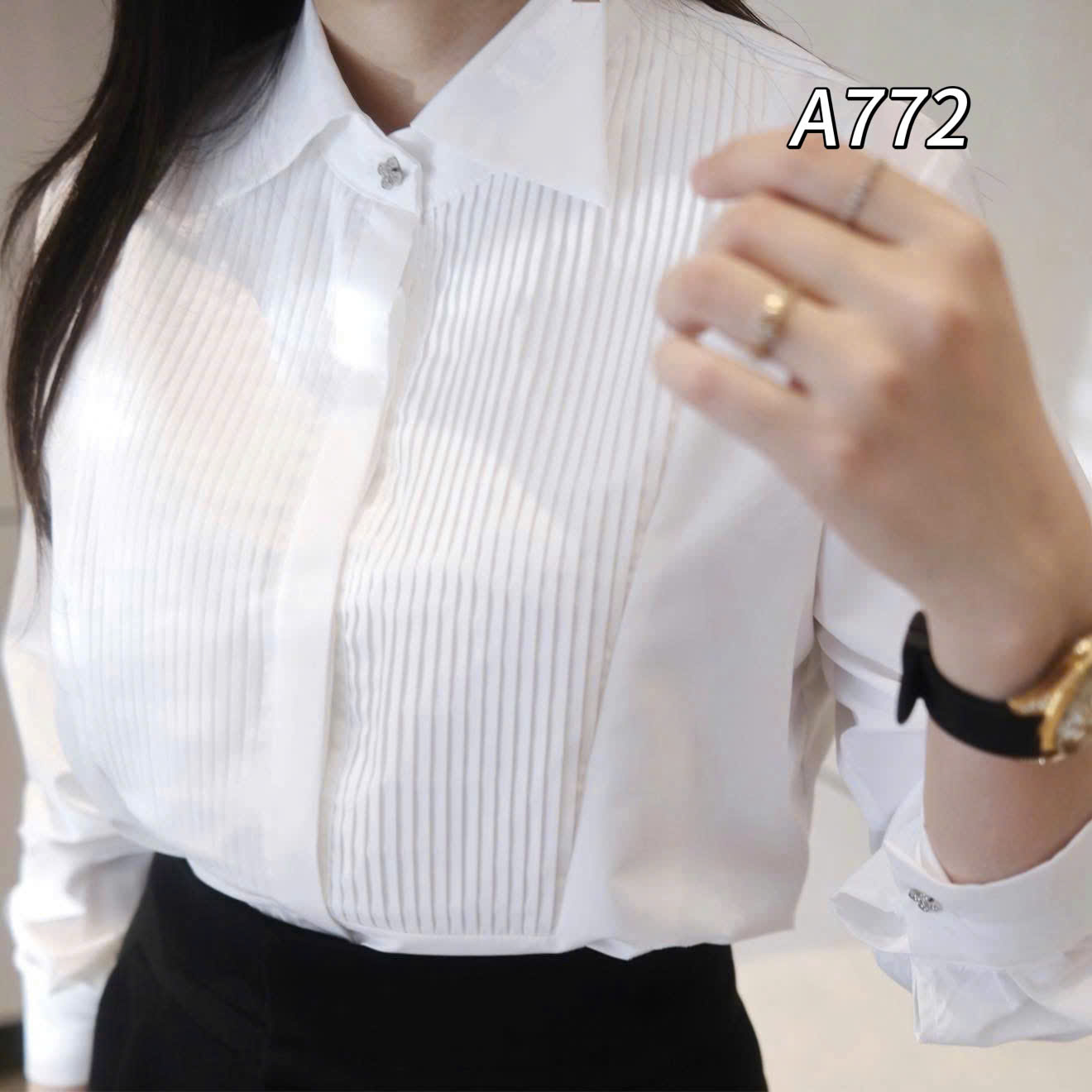A772 Áo sơ mi dài tay li ngực