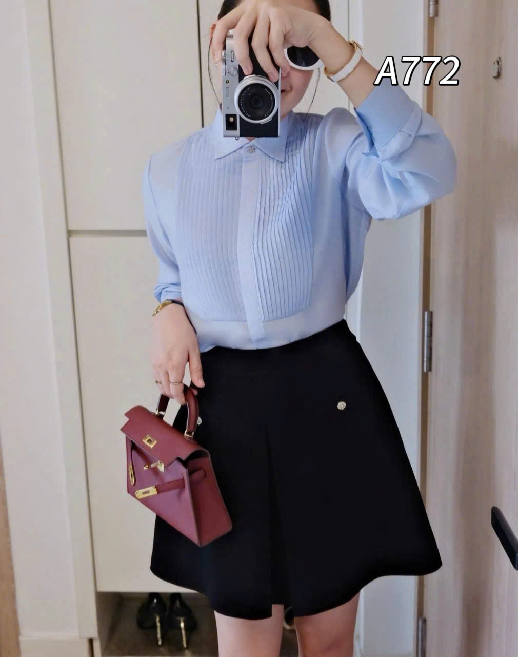 A772 Áo sơ mi dài tay li ngực