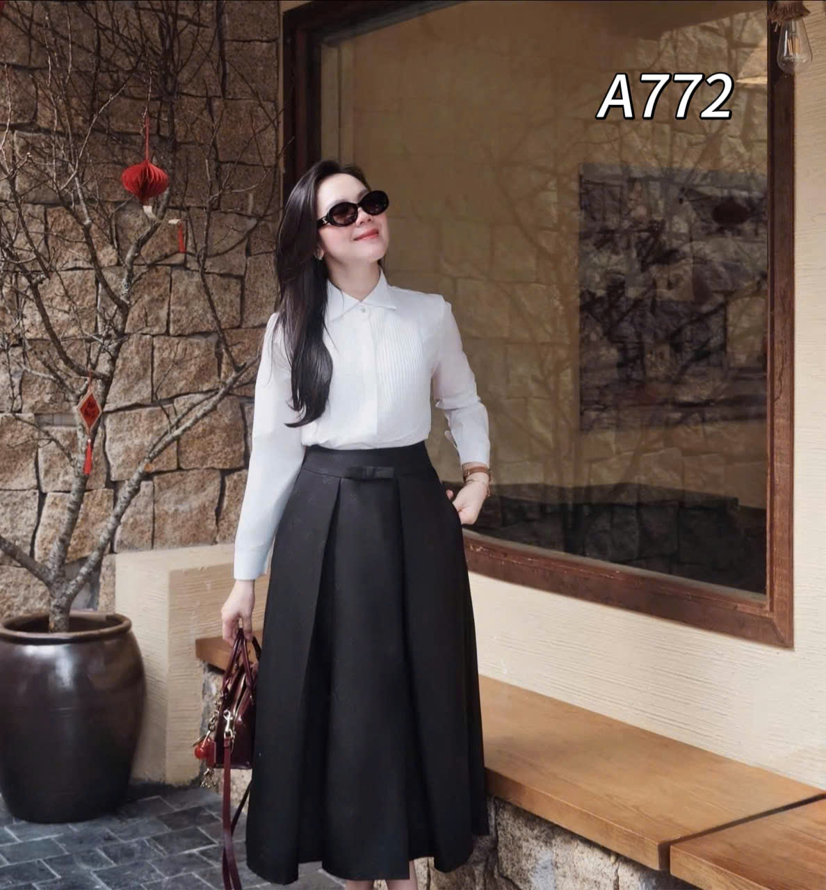 A772 Áo sơ mi dài tay li ngực