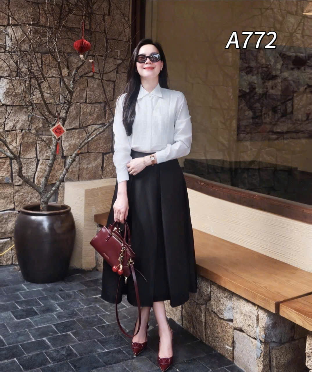 A772 Áo sơ mi dài tay li ngực