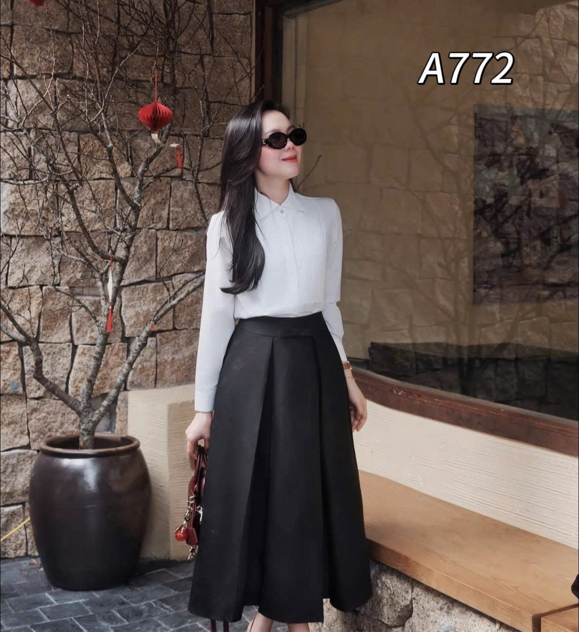 A772 Áo sơ mi dài tay li ngực