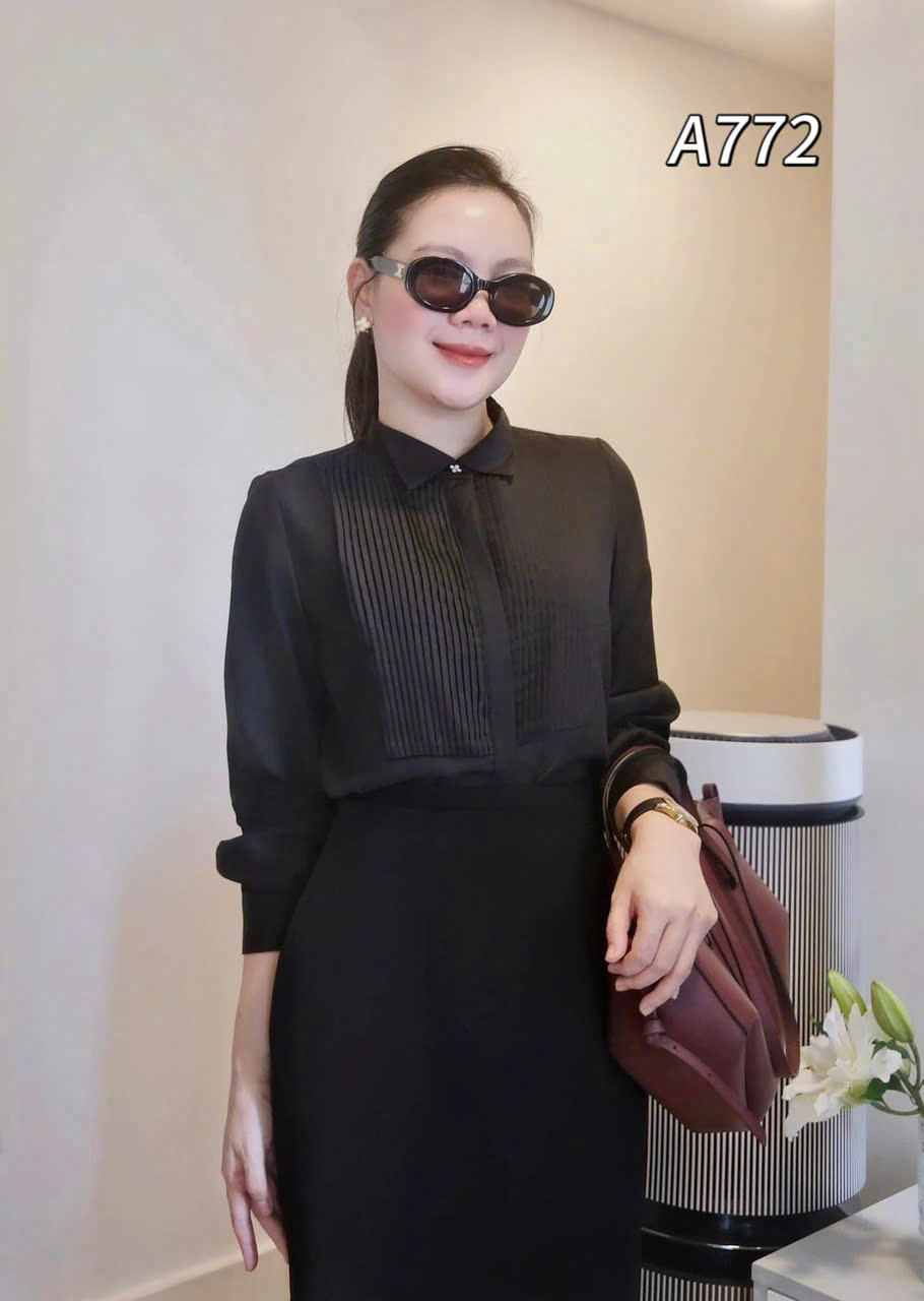 A772 Áo sơ mi dài tay li ngực