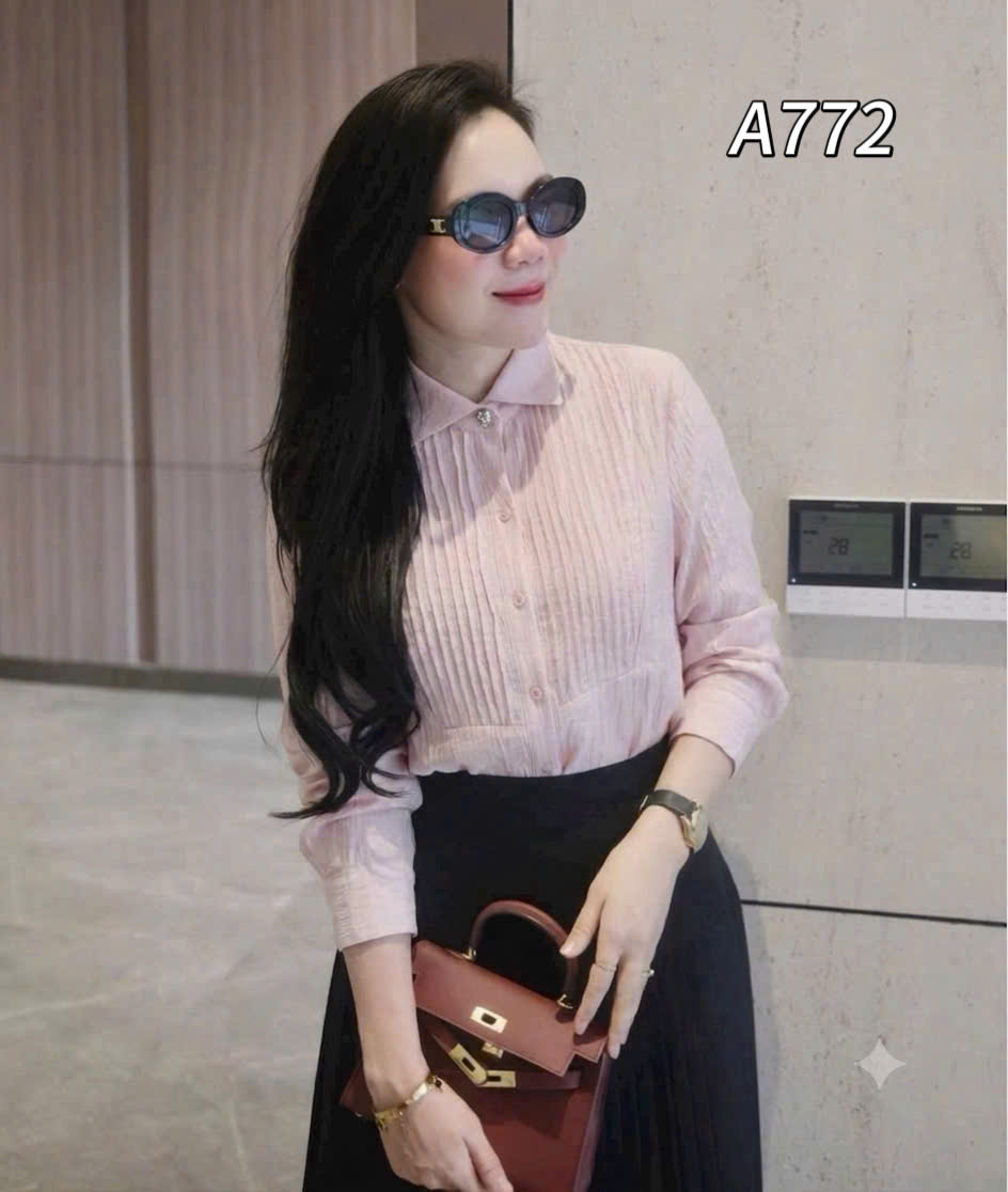 A772 Áo sơ mi dài tay li ngực