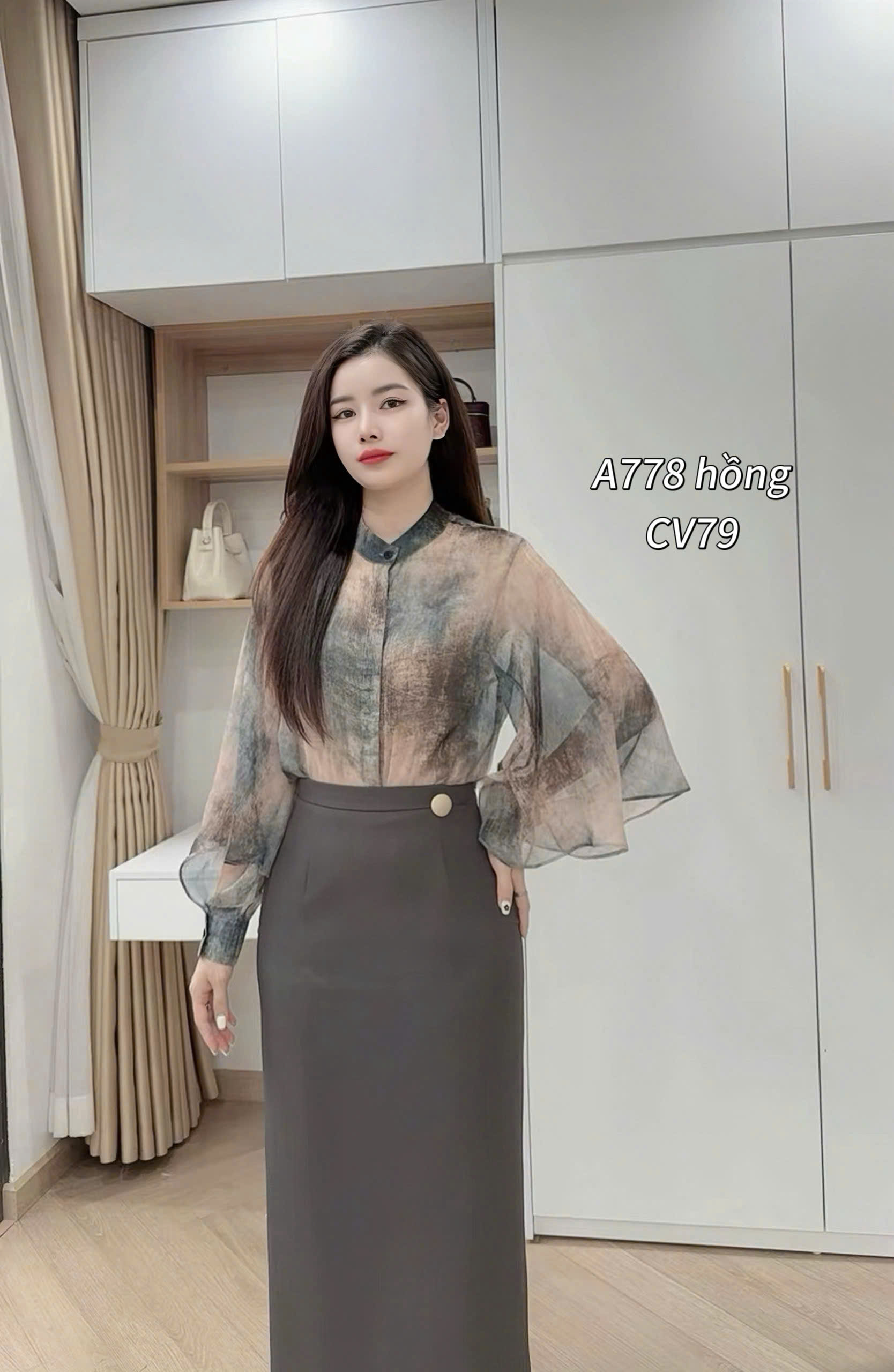 A778 Áo sơ mi loang
