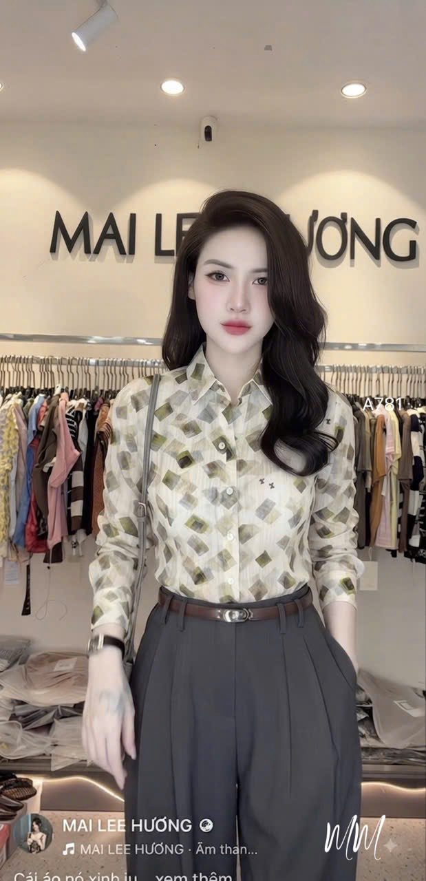 A781 áo họa tiết dài tay