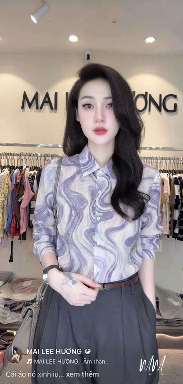A781 áo họa tiết dài tay