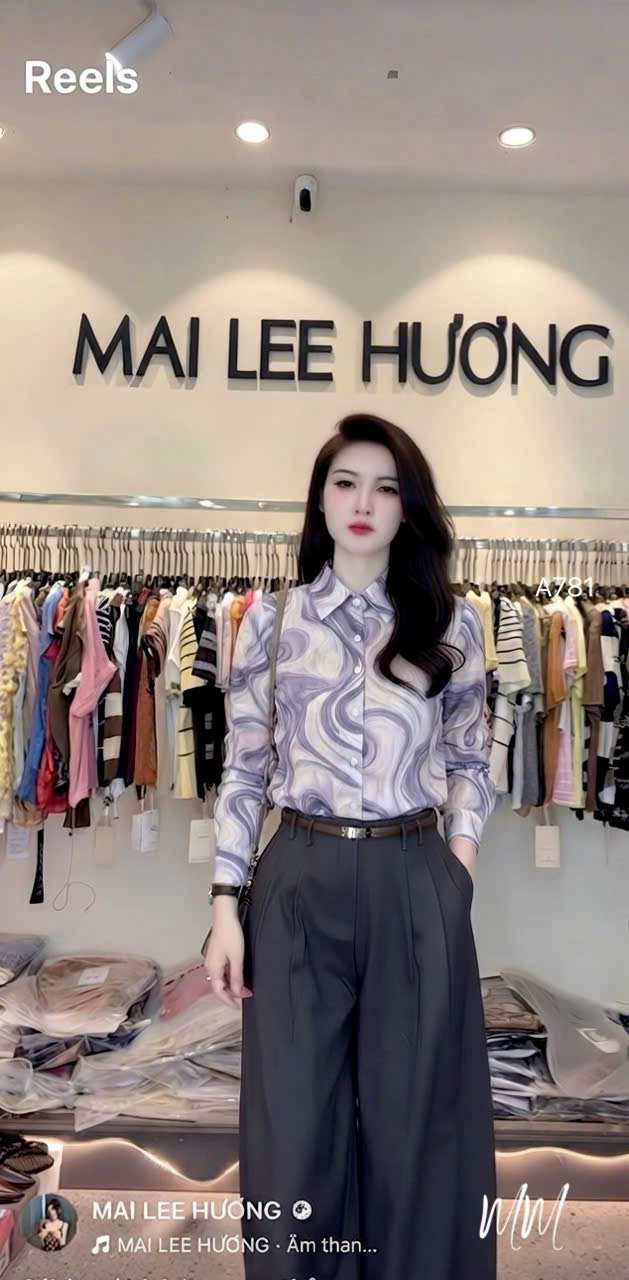A781 áo họa tiết dài tay