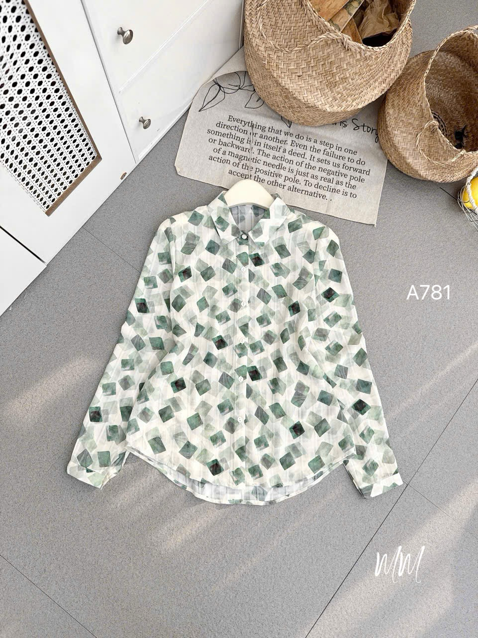 A781 áo họa tiết dài tay