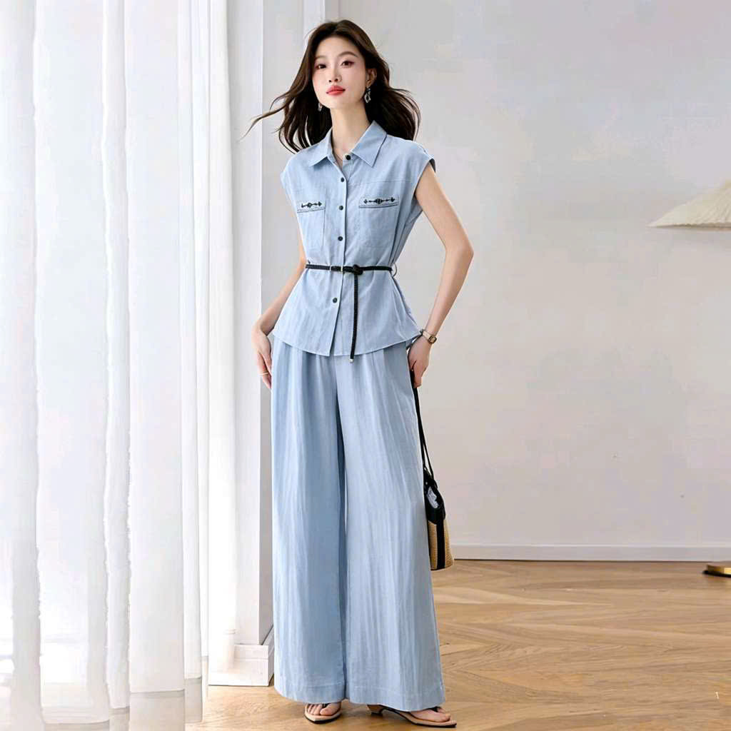 A803 set túi ngực đai đen