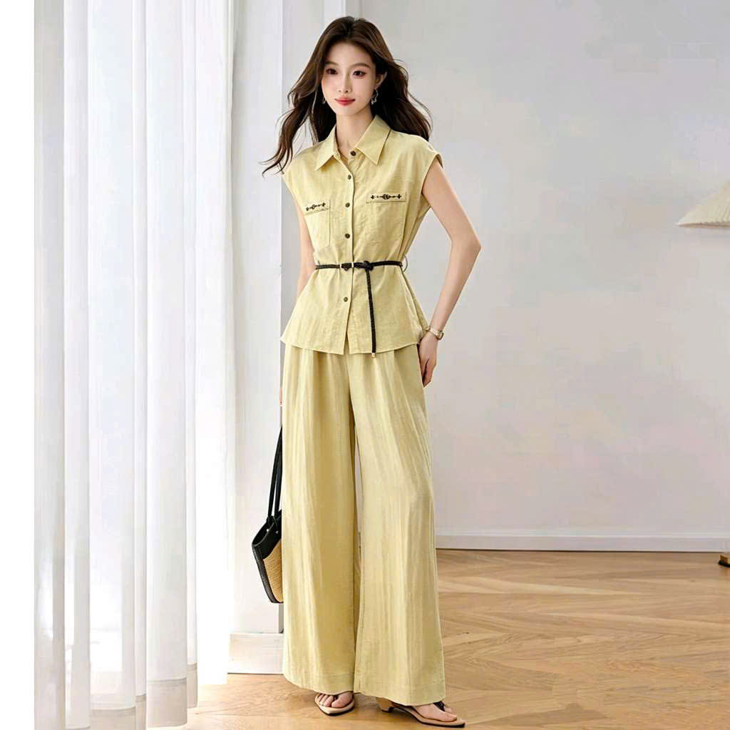 A803 set túi ngực đai đen