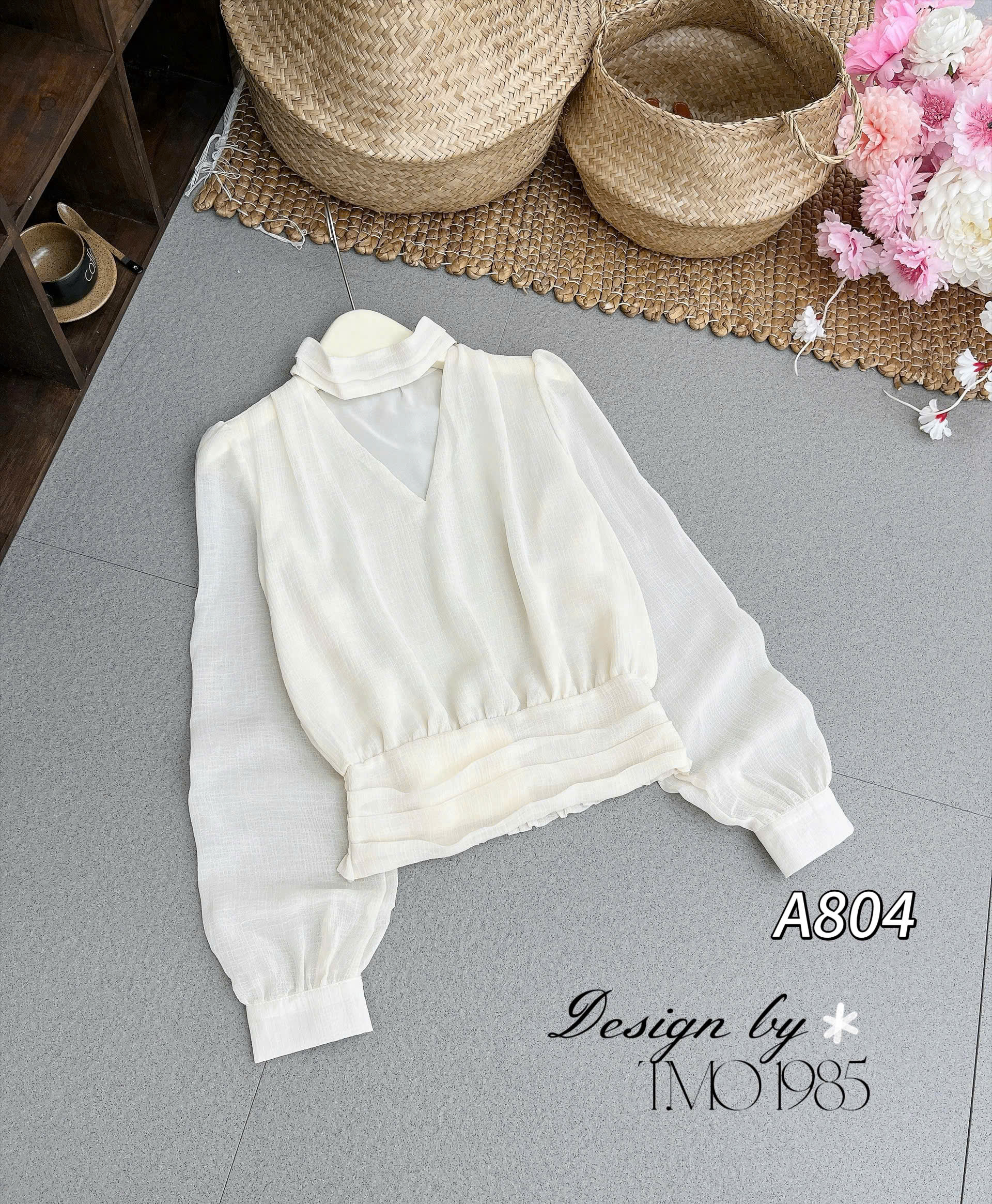 A804 Áo tơ hàn qccc chun lưng