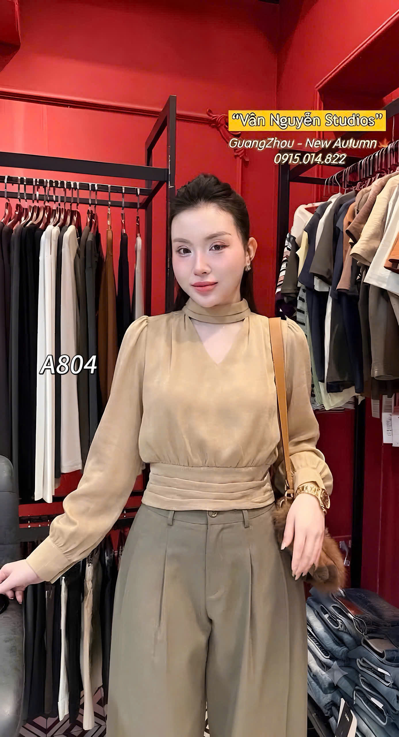 A804 Áo tơ hàn qccc chun lưng