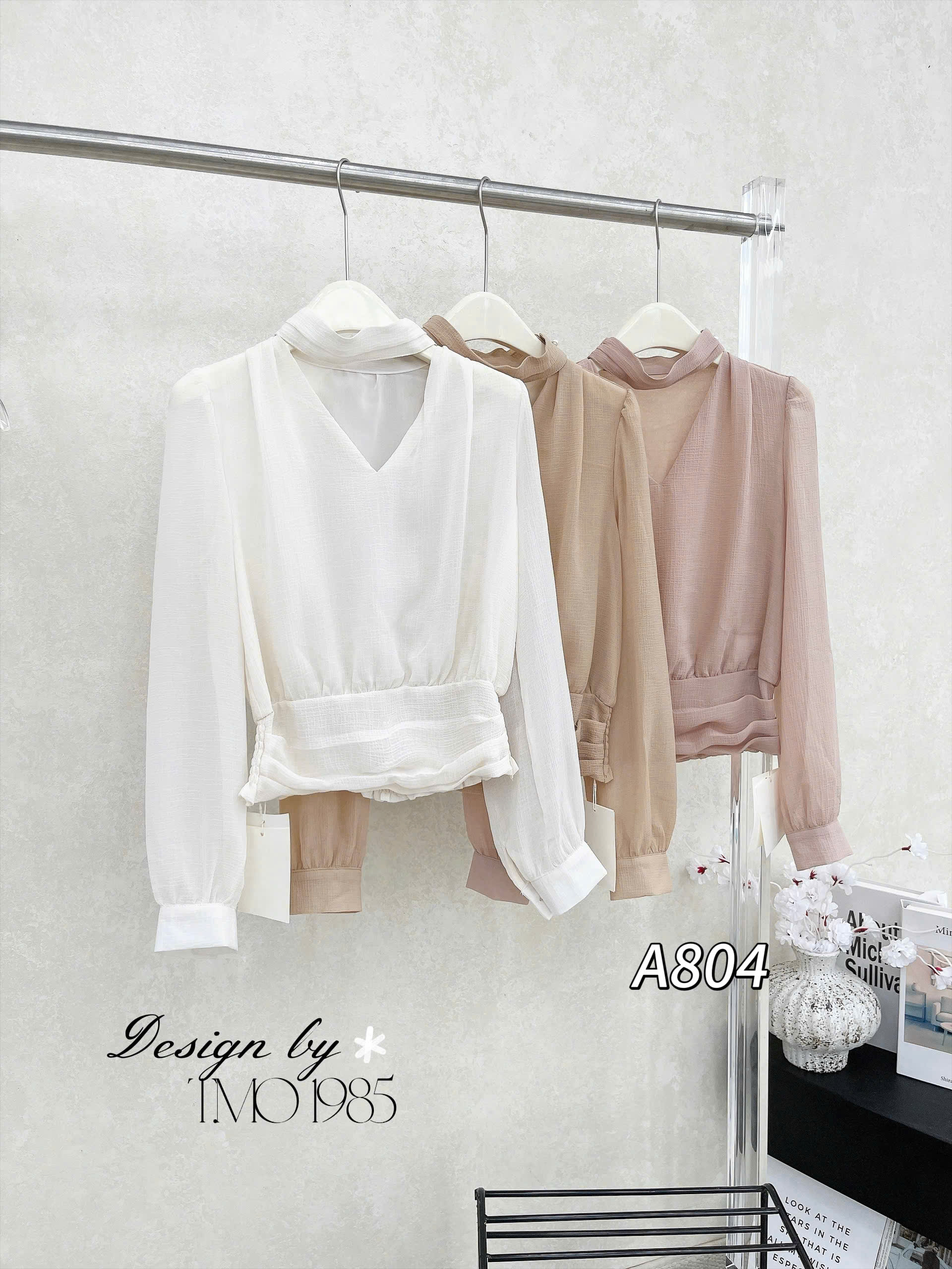 A804 Áo tơ hàn qccc chun lưng