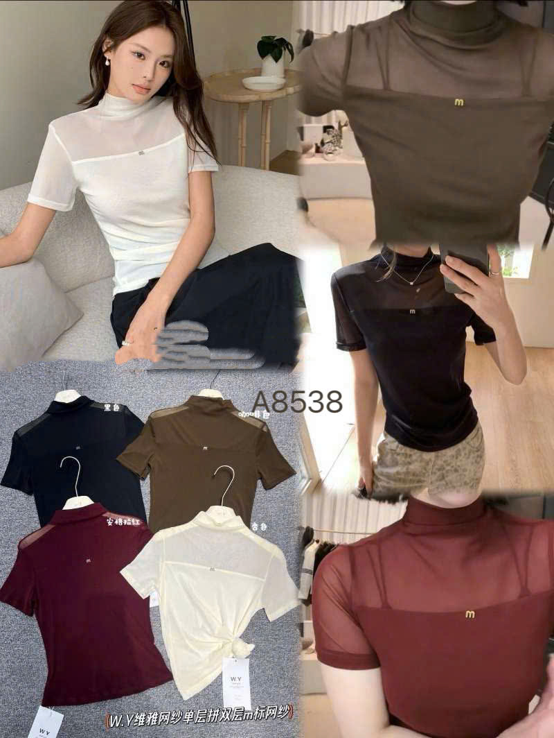 A8538 áo giữ nhiệt tay cộc phối lưới
