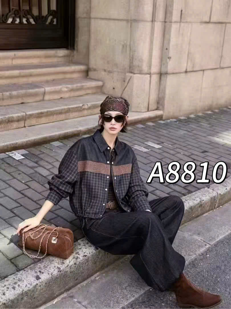 A8810 áo sơ mi kẻ